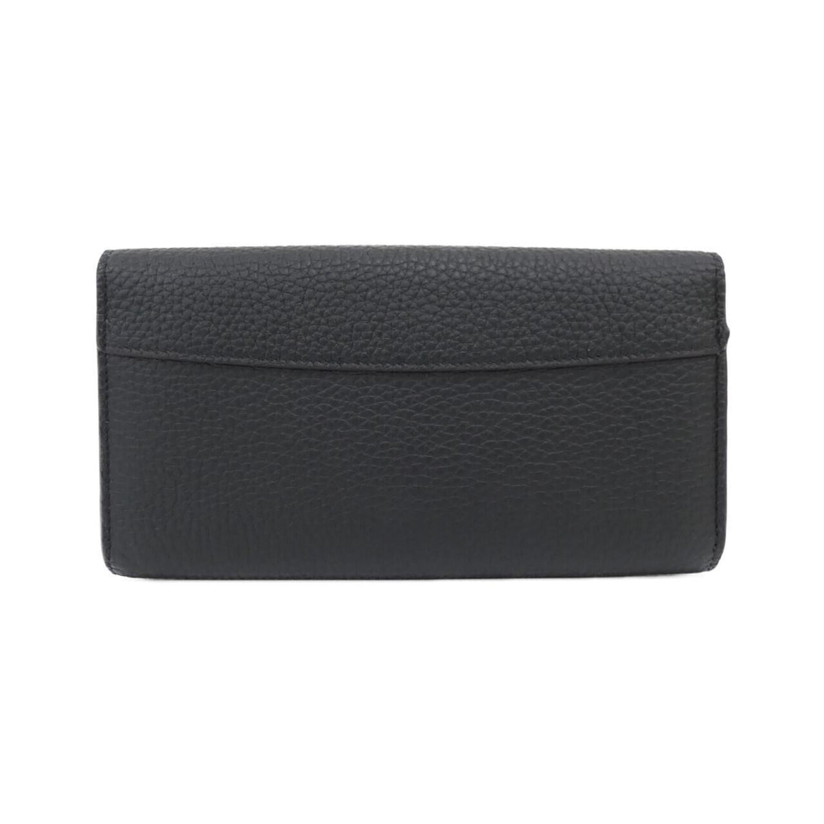 Louis Vuitton Black Leather Long Wallet (Bi-Fold) (Pre-Owned)