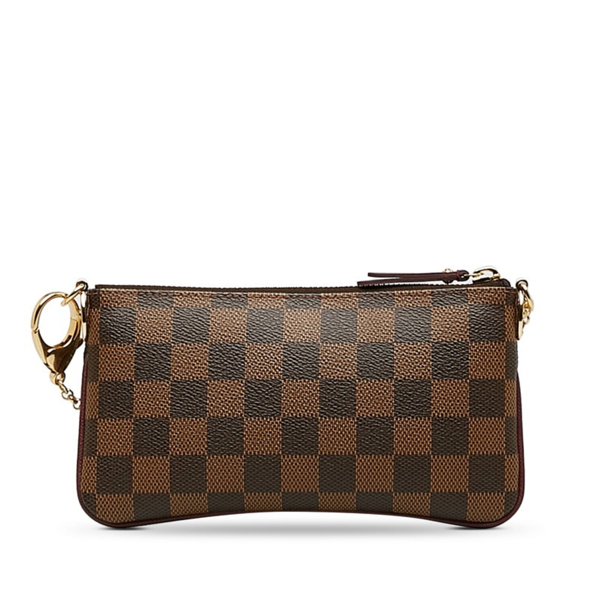 Louis Vuitton Brown Pvc Leather Pochette Pouch (Pre-Owned)