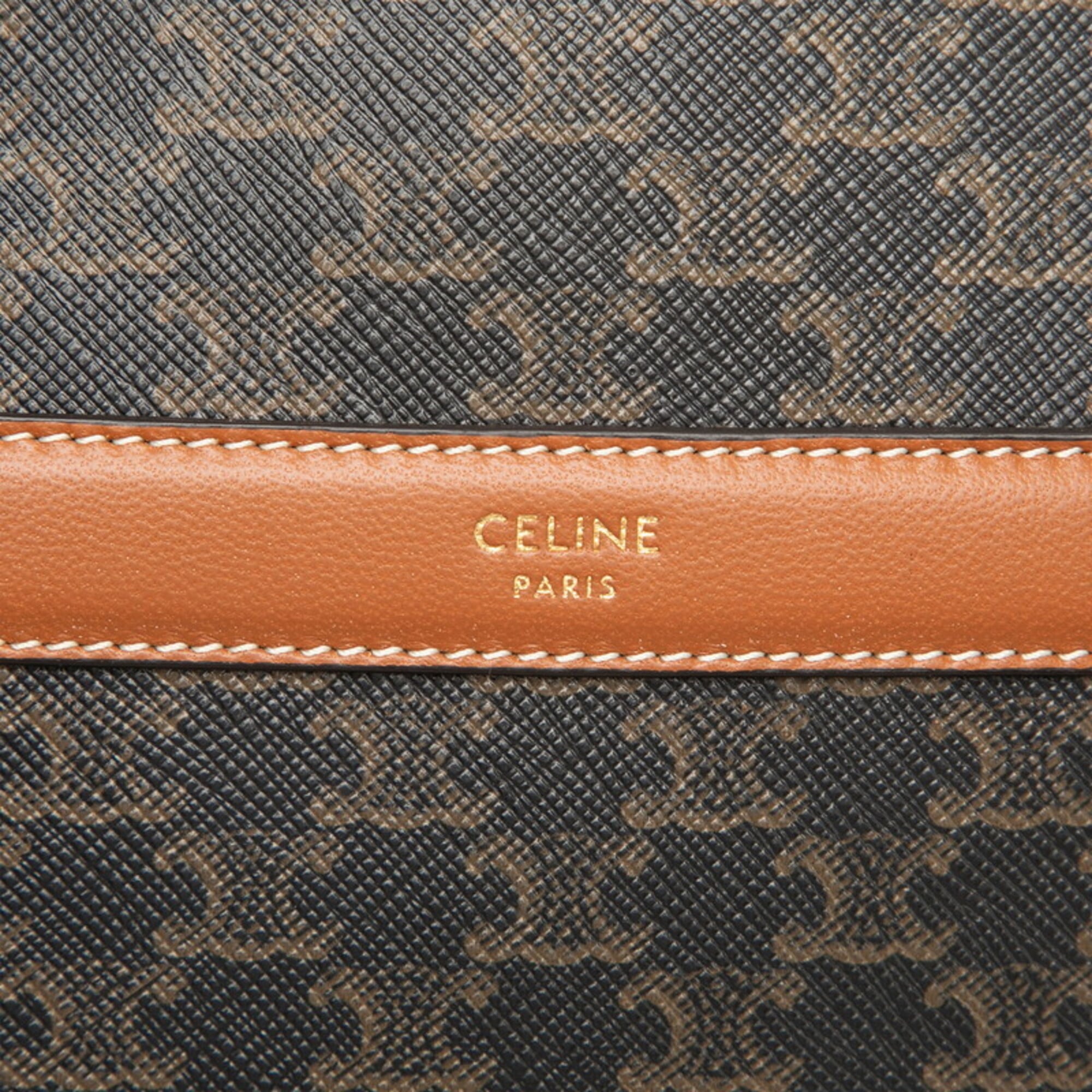 Celine Black Brown Pvc Leather Shoulder Bag (Pre-Owned)