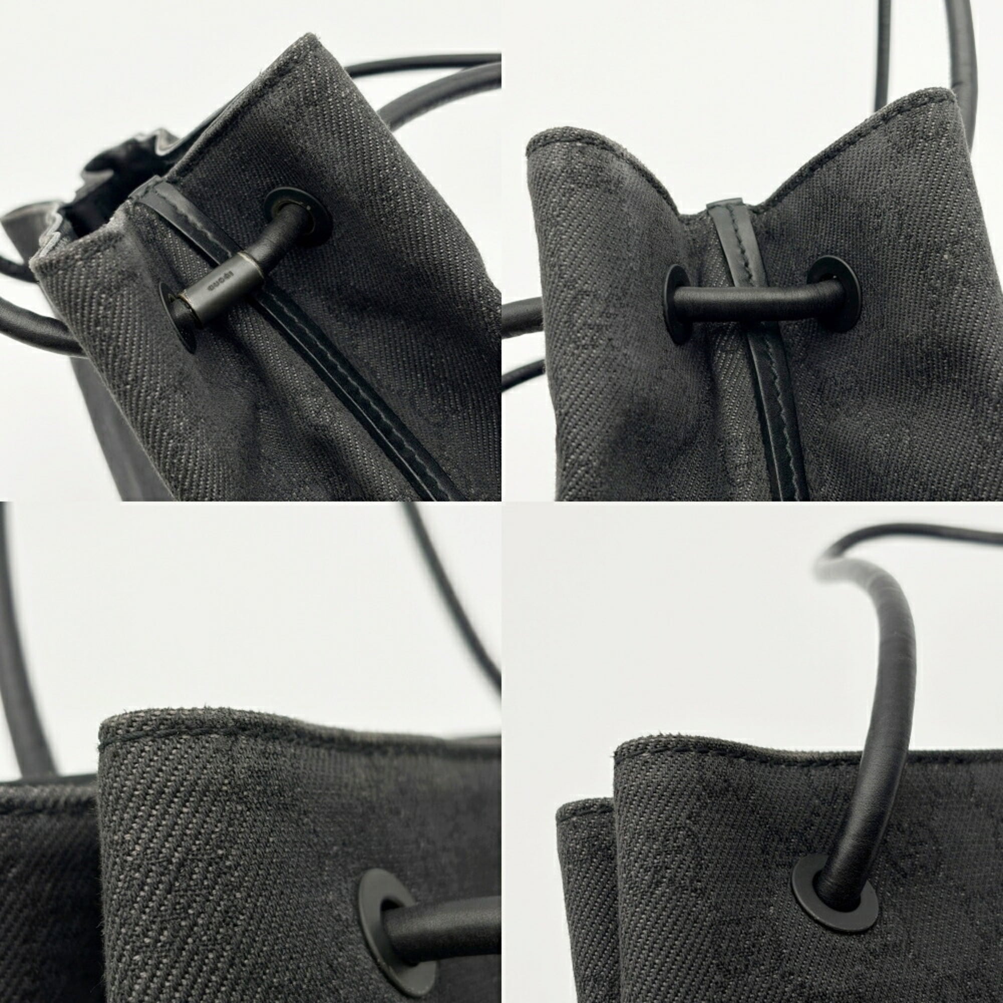 Gucci Black Gg Canvas Shoulder Bag Tote Bag (Pre-Owned)