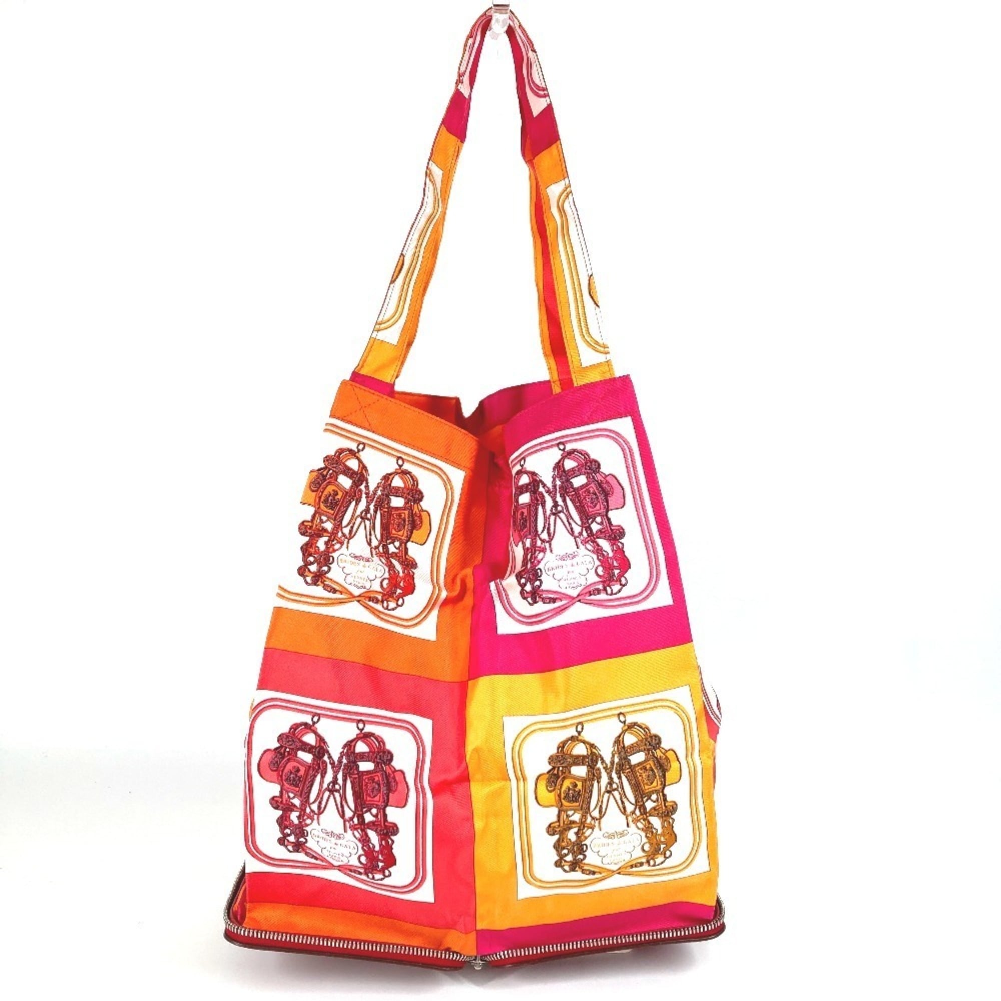 Hermes Red Color Leather Eco-Bag Handbag Shoulder Bag Tote Bag (Pre-Owned)