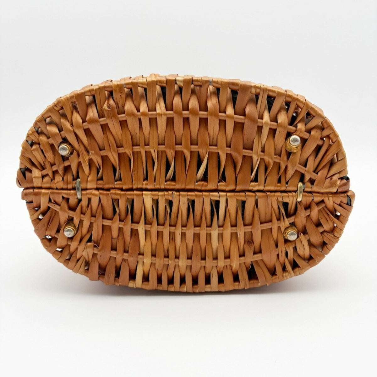 Fendi Brown Dark Brown Wisteria Vine Leather Basket (Pre-Owned)