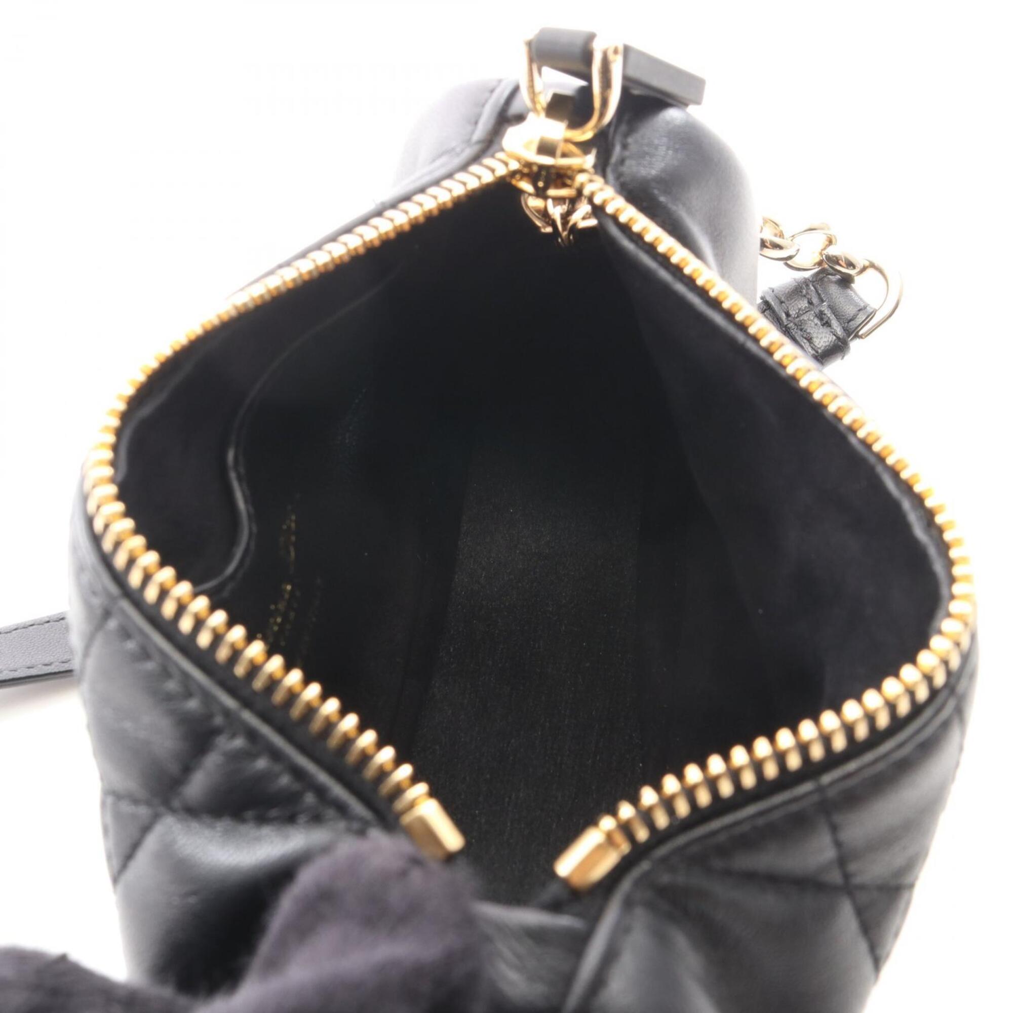 Christian Dior Black White Leather Handbag Shoulder Bag (Pre-Owned)