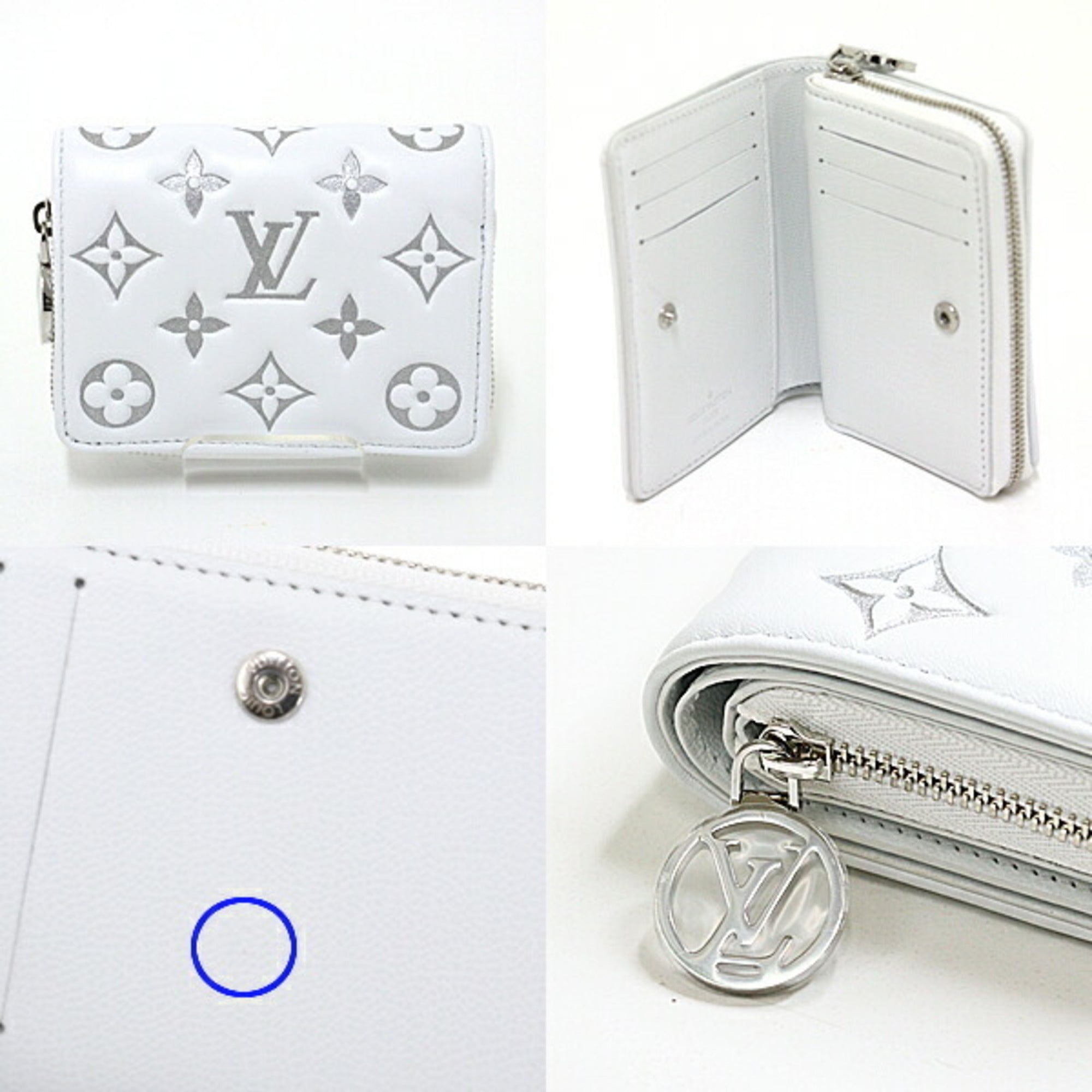 Louis Vuitton White Leather Wallet (Bi-Fold) (Pre-Owned)