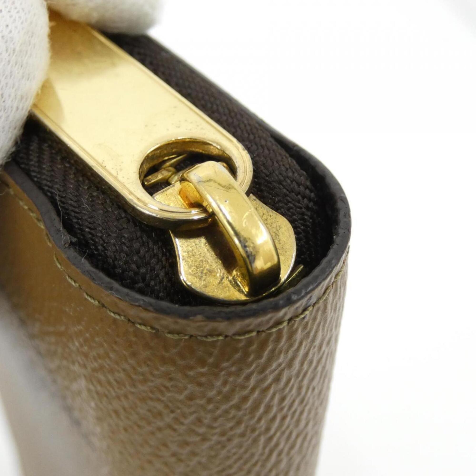 Louis Vuitton Brown Coated Canvas Long Wallet (Bi-Fold) (Pre-Owned)