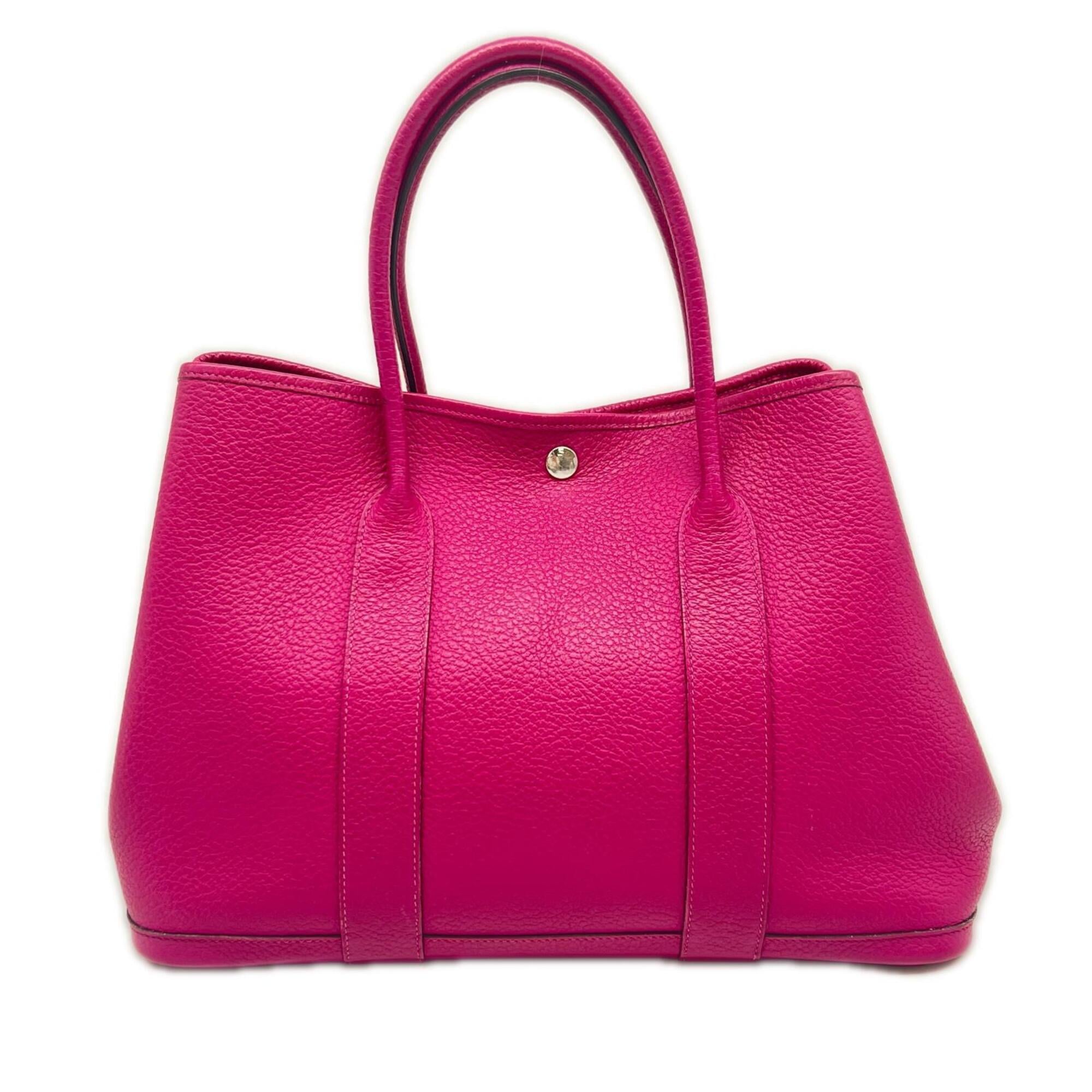 Hermes Garden Purple Negonda Leather Handbag (Pre-Owned)