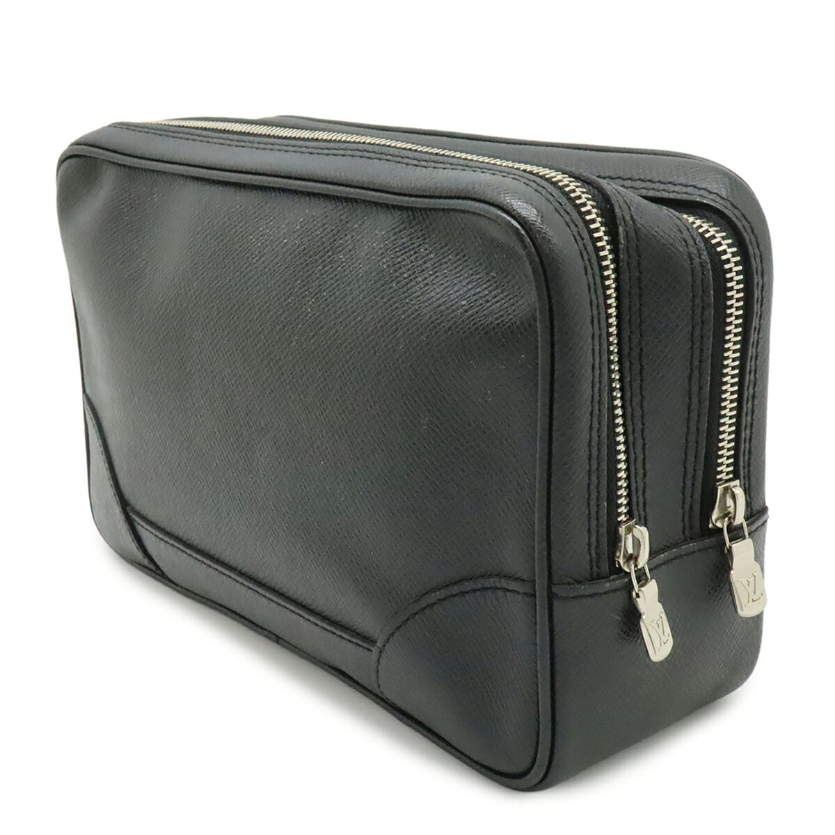 Louis Vuitton Ardoise Black Taiga Leather Clutch Bag (Pre-Owned)
