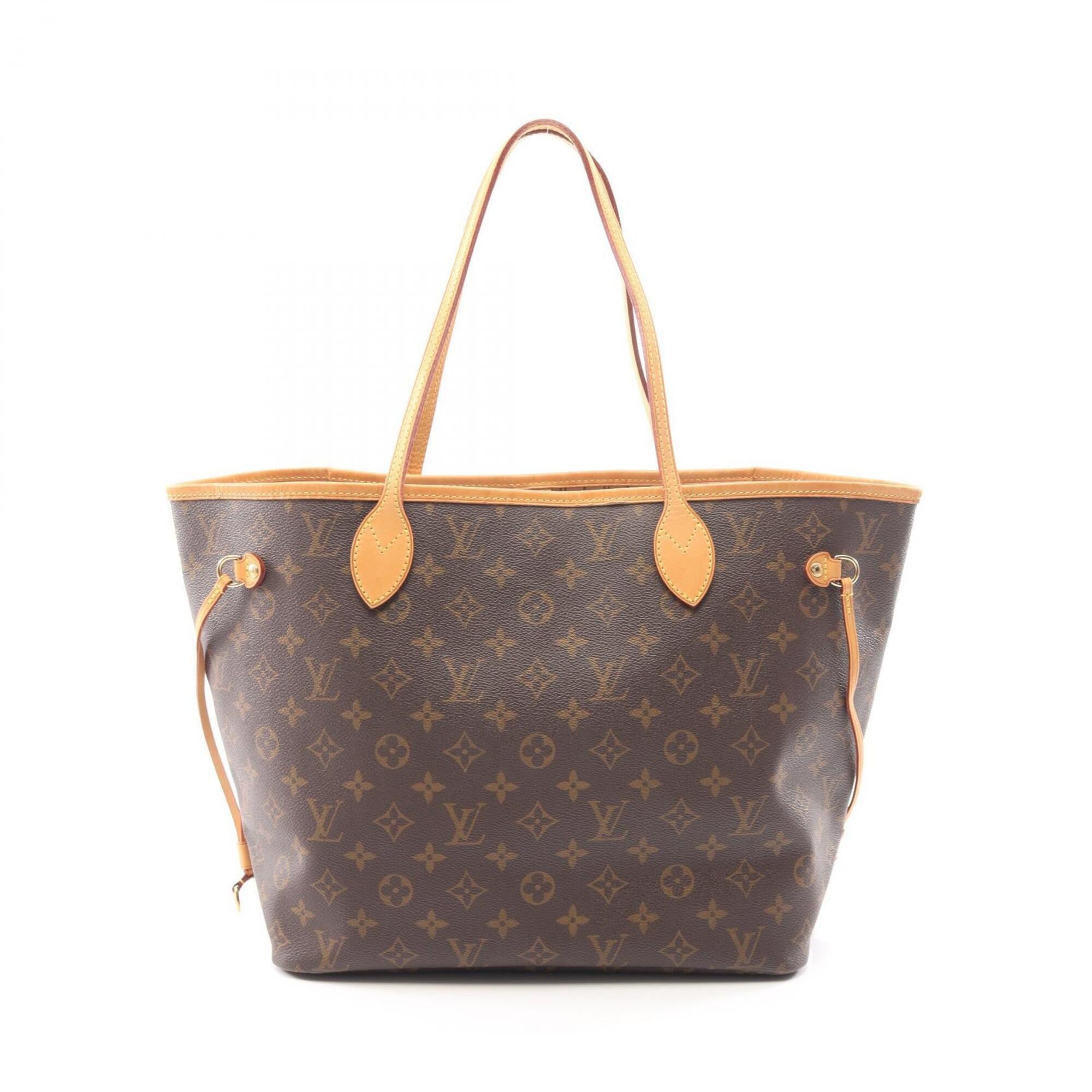 Louis Vuitton Brown Coated Canvas Leather Handbag Tote Bag (Pre-Owned)