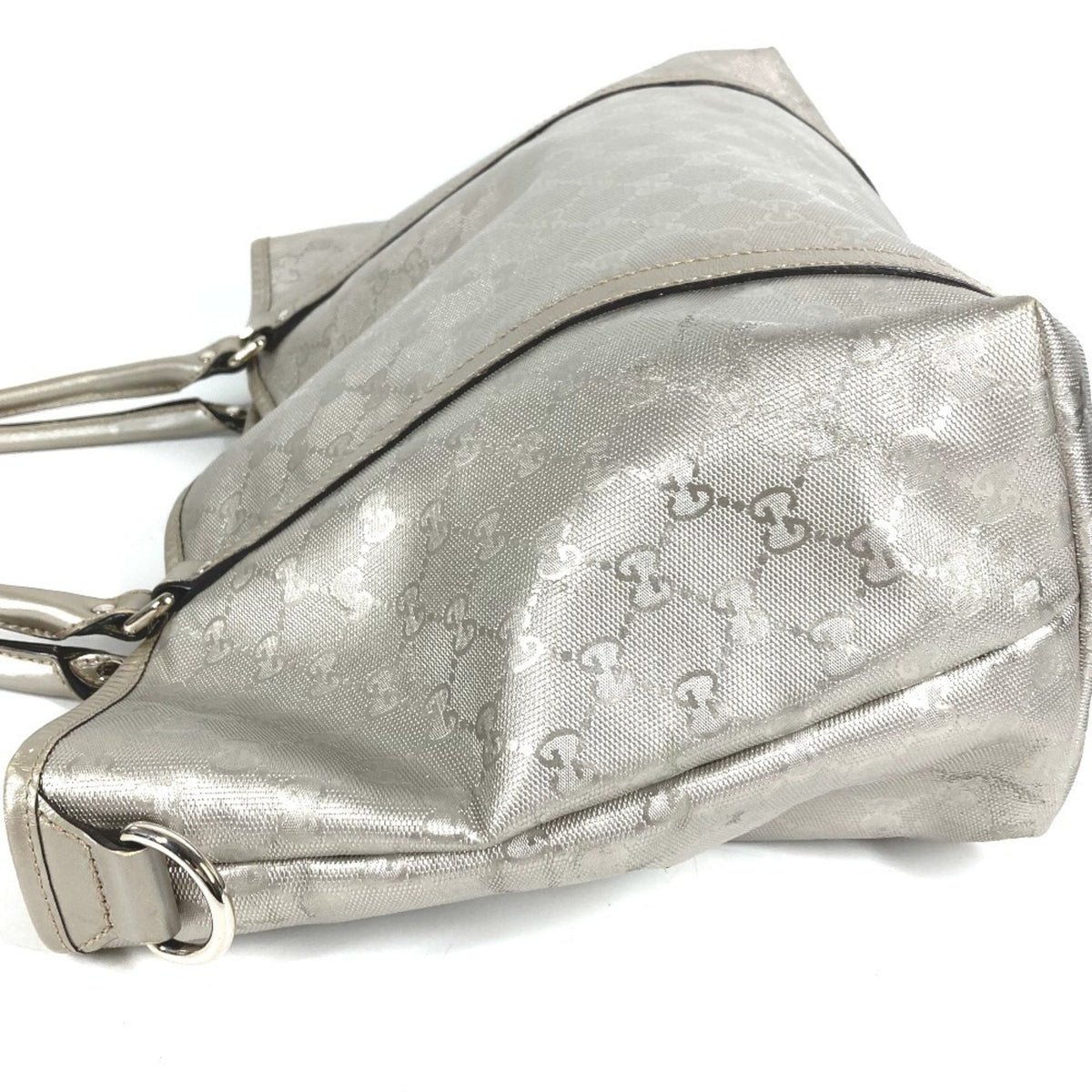 Gucci Silver Gg Imprimé Shoulder Bag Tote Bag (Pre-Owned)
