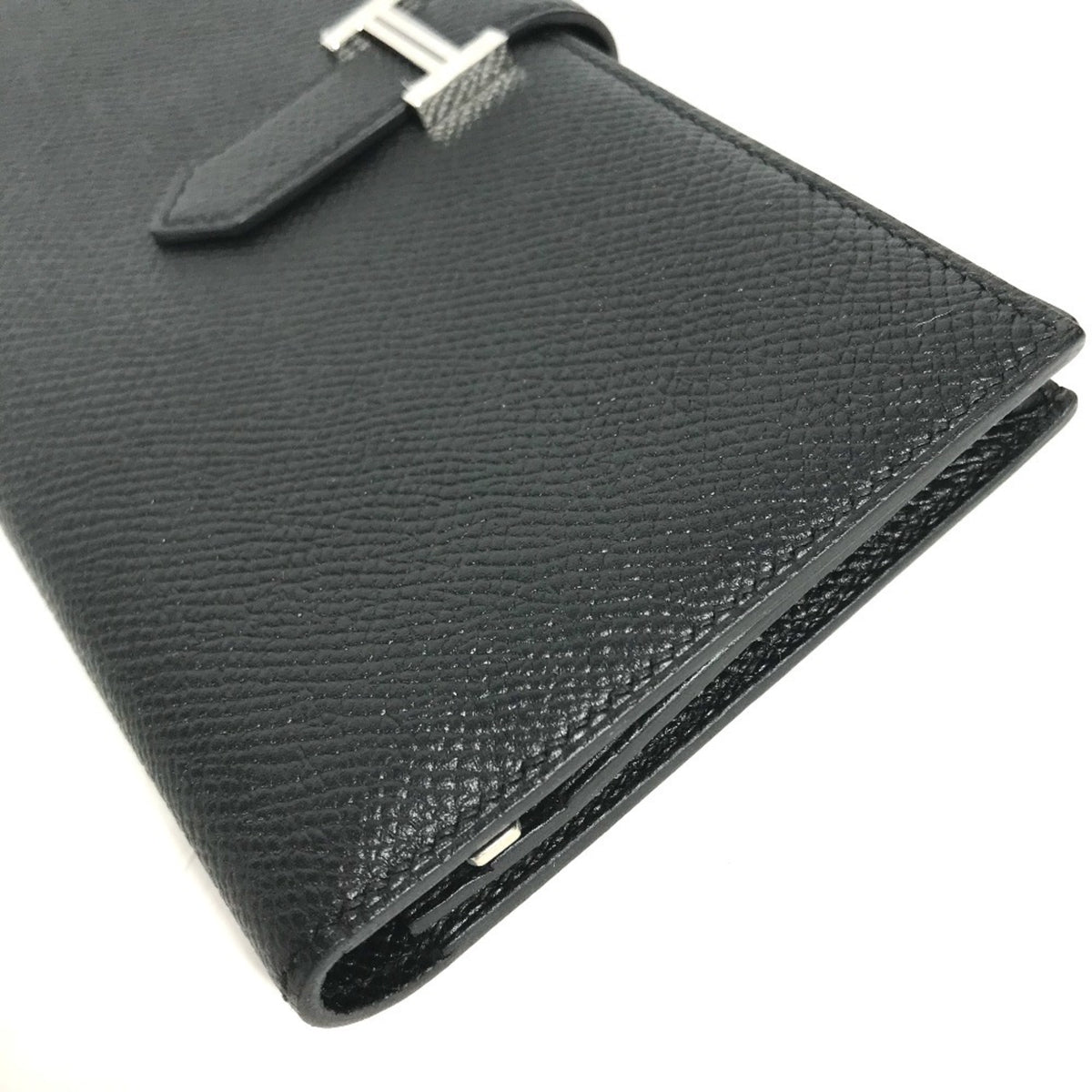 Hermes Black Epsom Leather Long Wallet (Bi-Fold) (Pre-Owned)
