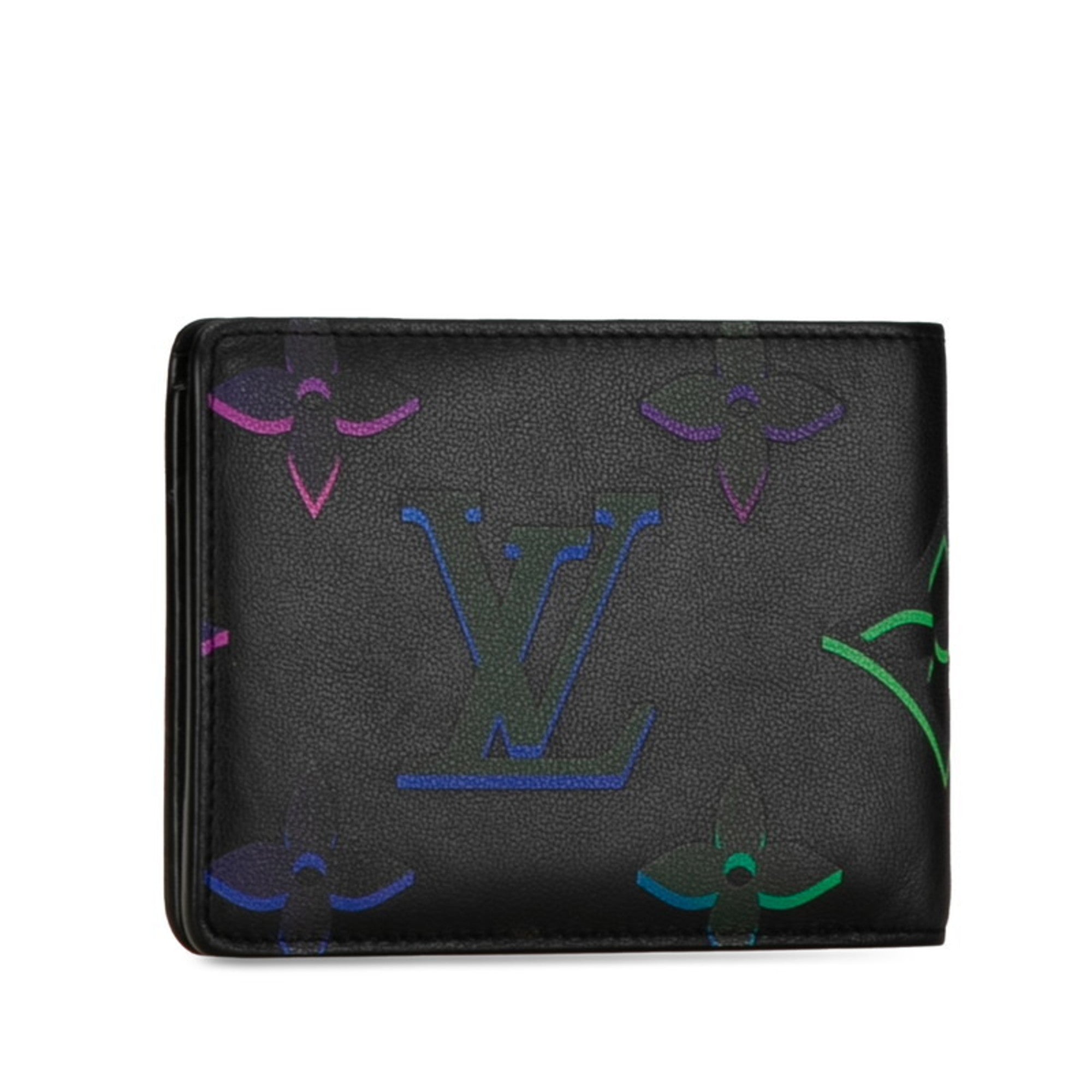 Louis Vuitton Black Noir Leather Bill Wallet (Bi-Fold) (Pre-Owned)