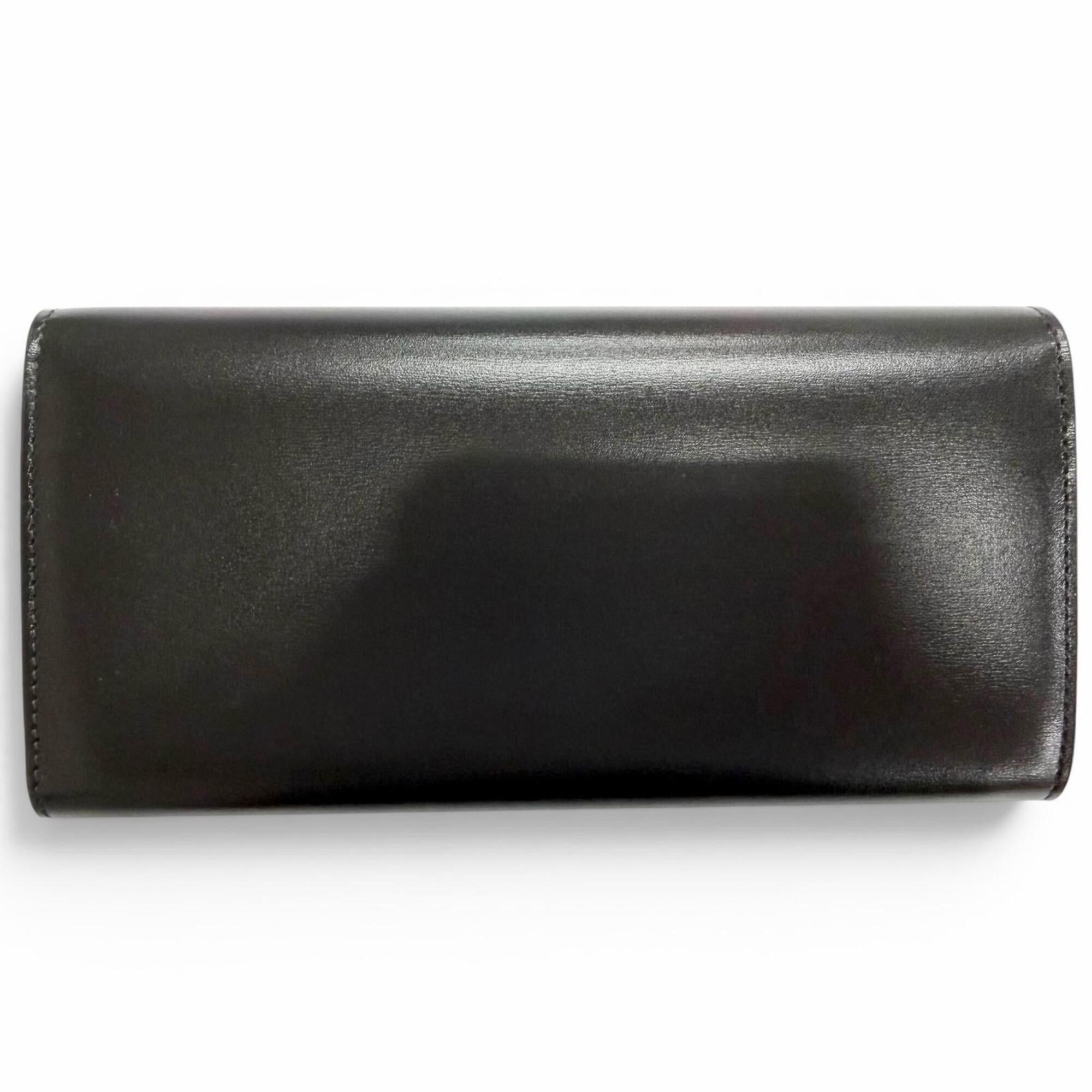 Celine Black Leather Long Wallet (Bi-Fold) (Pre-Owned)