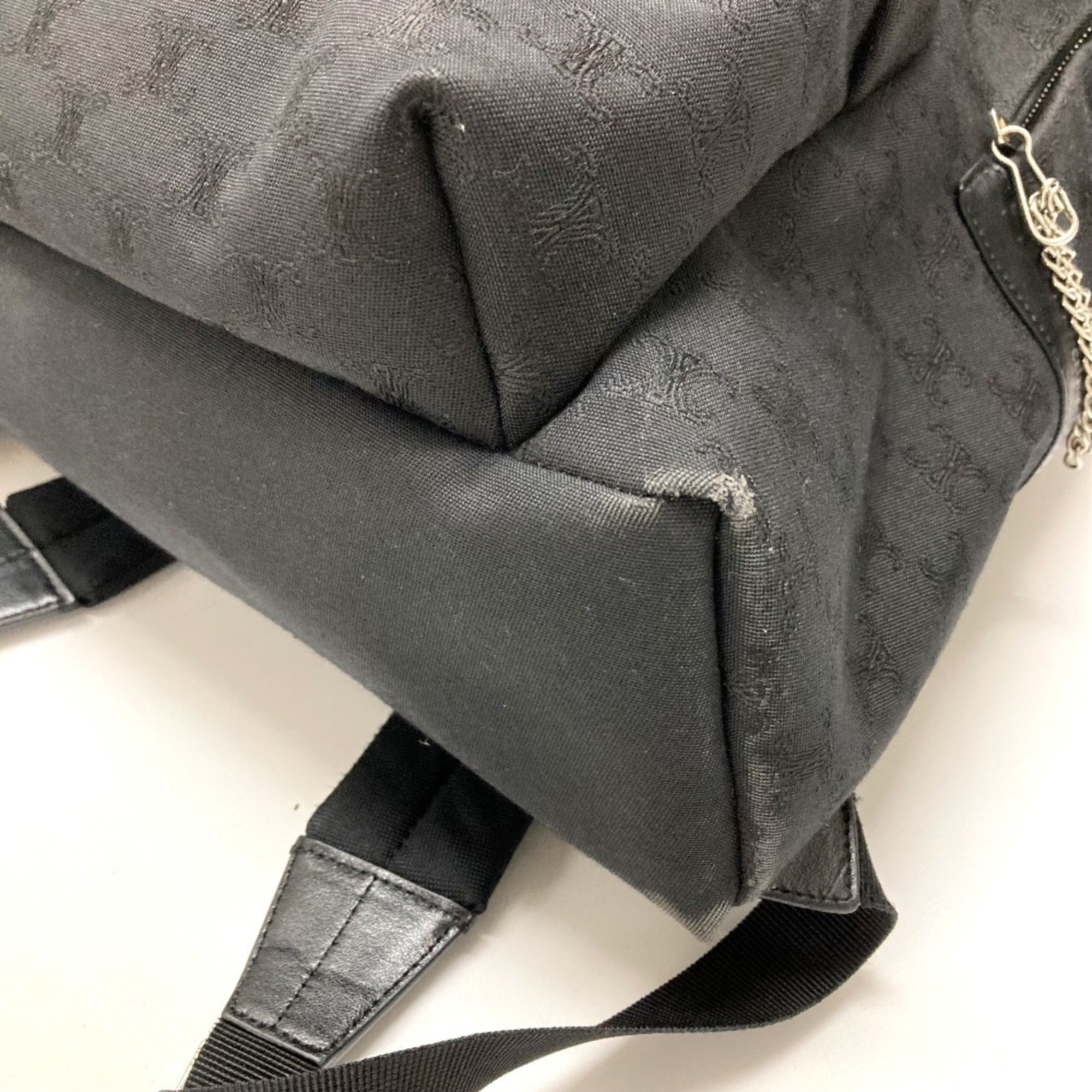 Celine Black Canvas Leather Backpack (Pre-Owned)