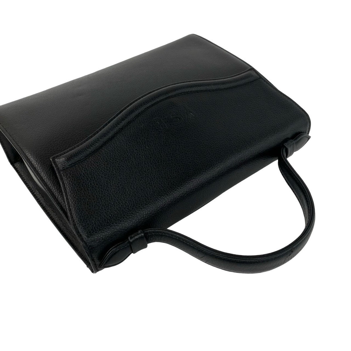 Yves Saint Laurent Black Leather Handbag Tote Bag (Pre-Owned)