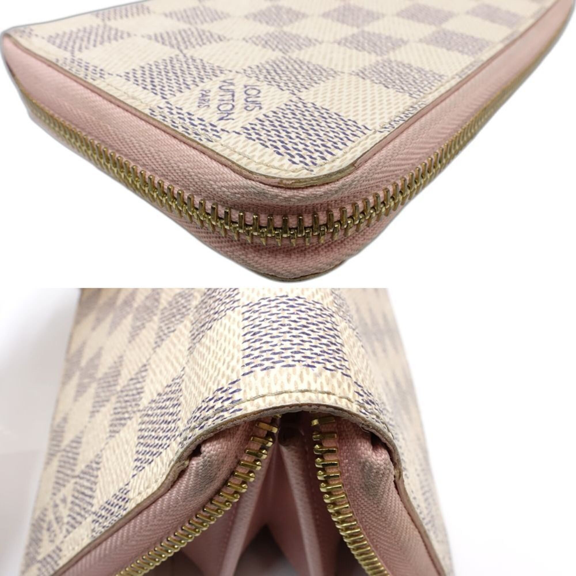 Louis Vuitton Damier Azur Azur Rose Ballerine Damier Azur Long Wallet (Bi-Fold) (Pre-Owned)