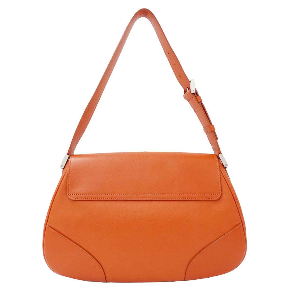 Burberry Orange Leather Handbag Shoulder Bag (Pre-Owned)