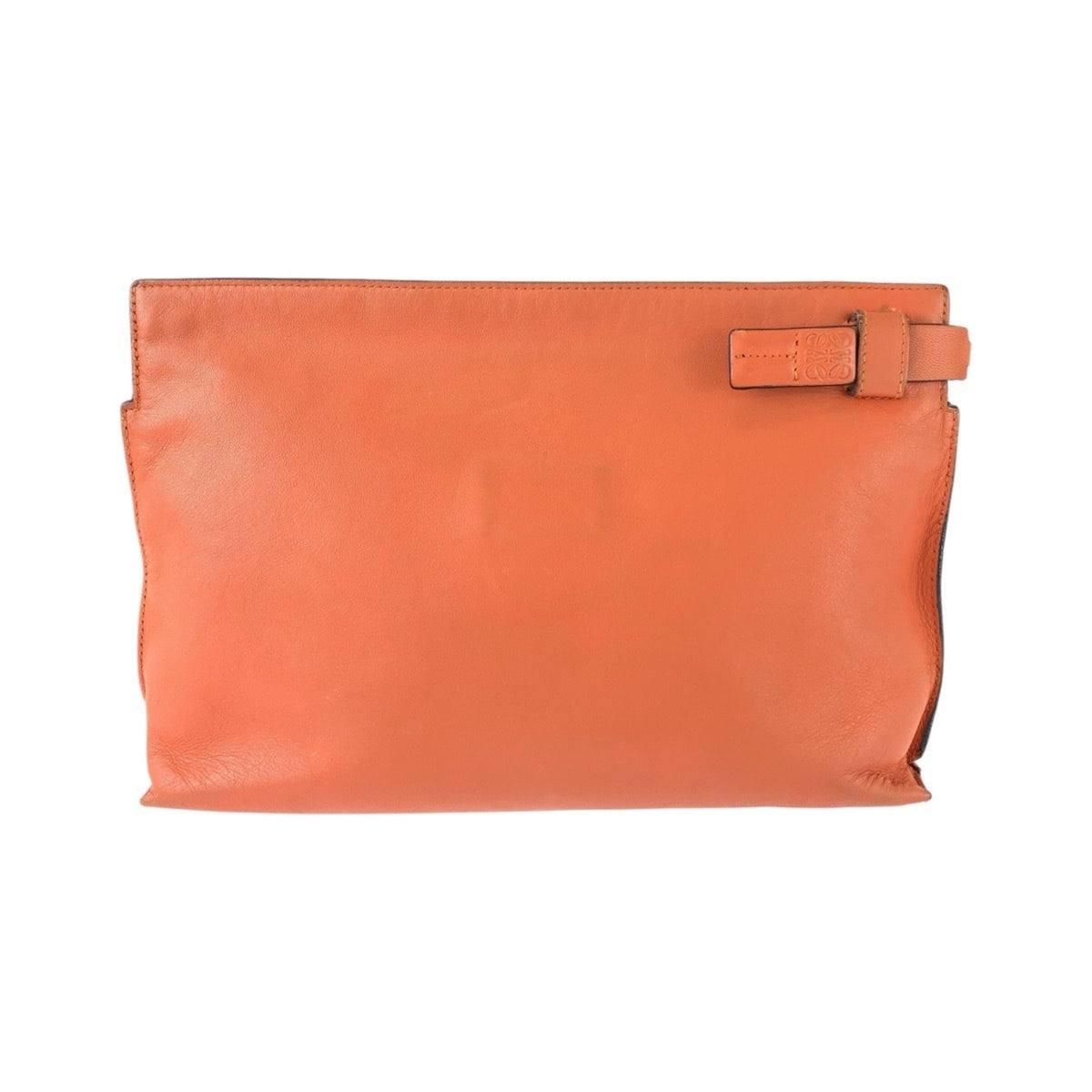 Loewe Orange Leather Pouch Wash Bag (Pre-Owned)