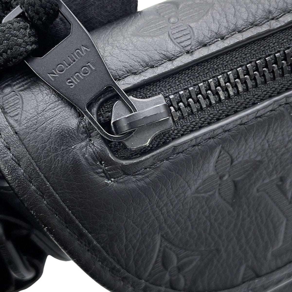 Louis Vuitton Noir Monogram Shadow Shoulder Bag (Pre-Owned)