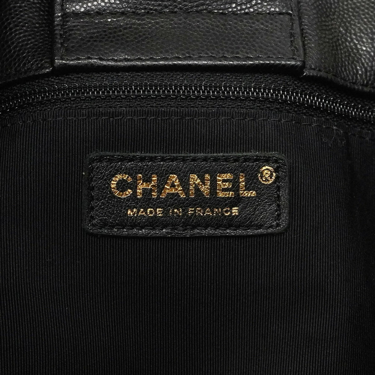 Chanel Black Grained Calfskin Tote Bag (Pre-Owned)