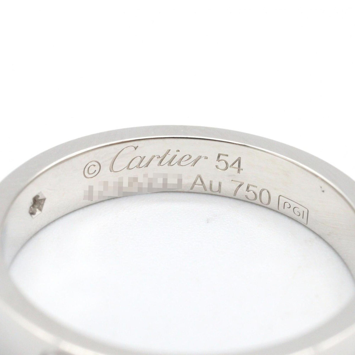 Cartier Silver Clear White Gold (18K) Band Ring (Pre-Owned)