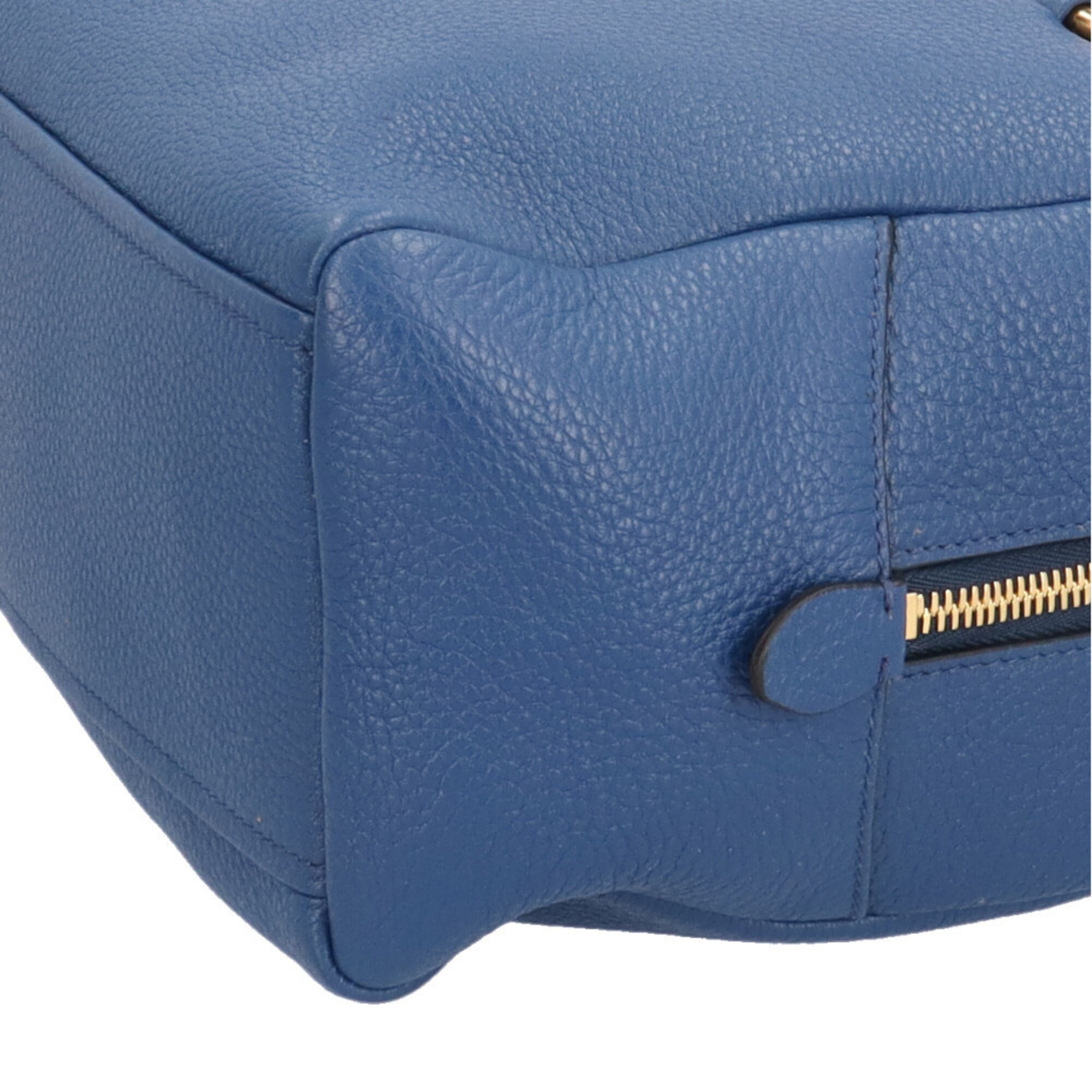 Prada Blue Leather Shoulder Bag (Pre-Owned)