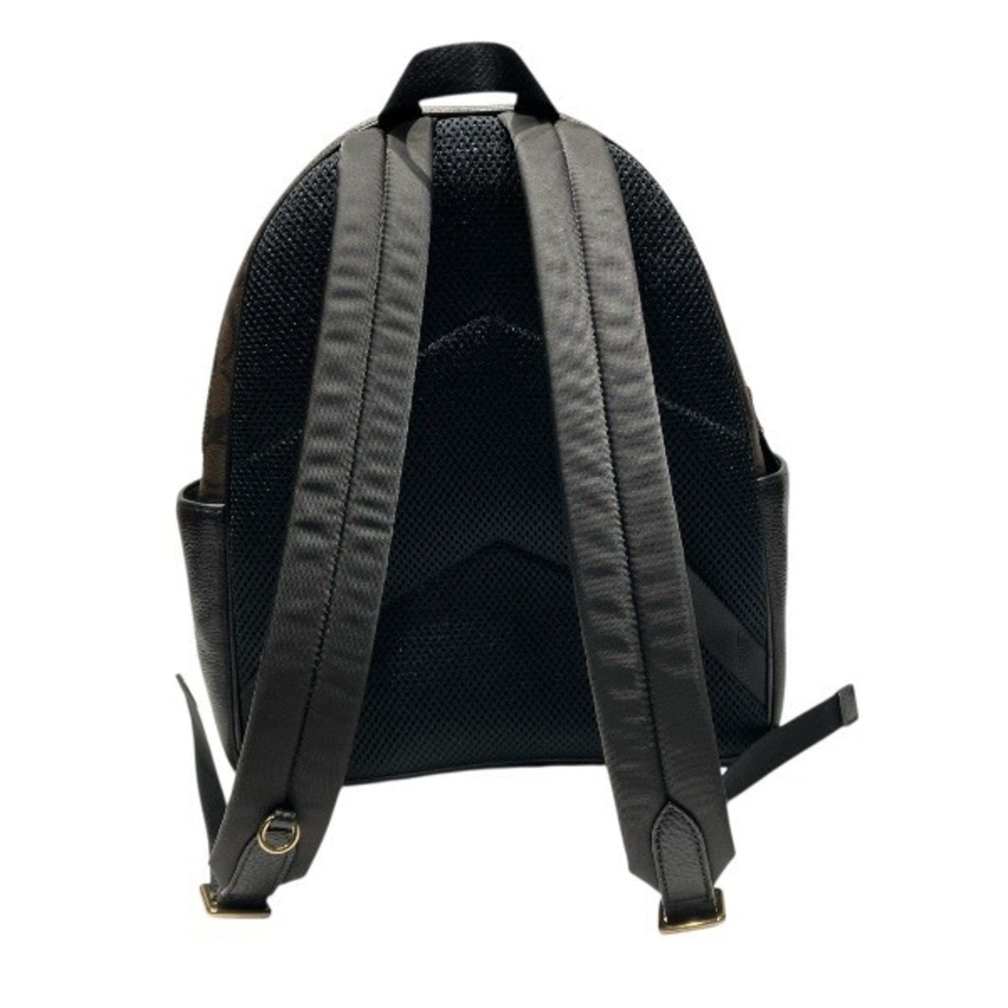 Coach Black Brown Signature Line Backpack (Pre-Owned)