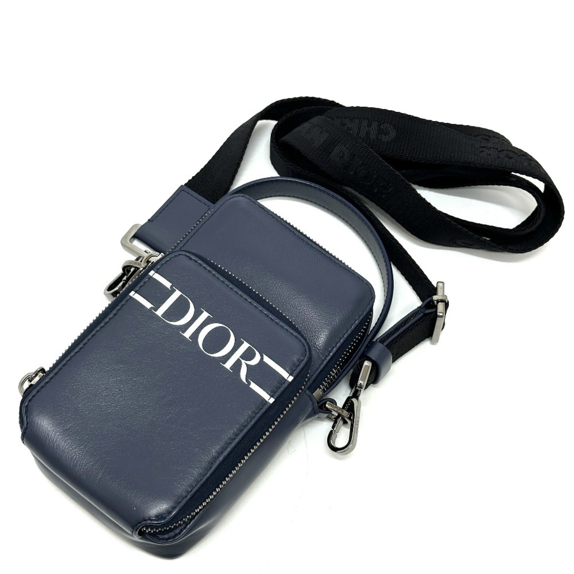 Christian Dior Blue Leather Shoulder Bag (Pre-Owned)