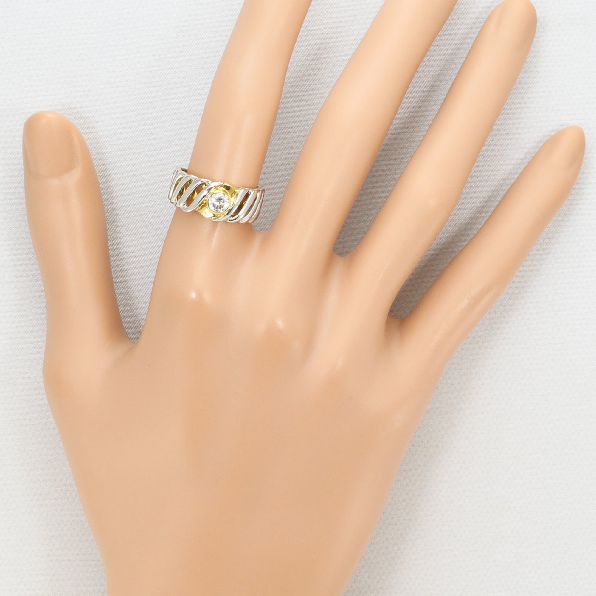 Unbranded Platinum Yellow Gold Yellow Gold (18K) Platinum 900 Band Ring (Pre-Owned)