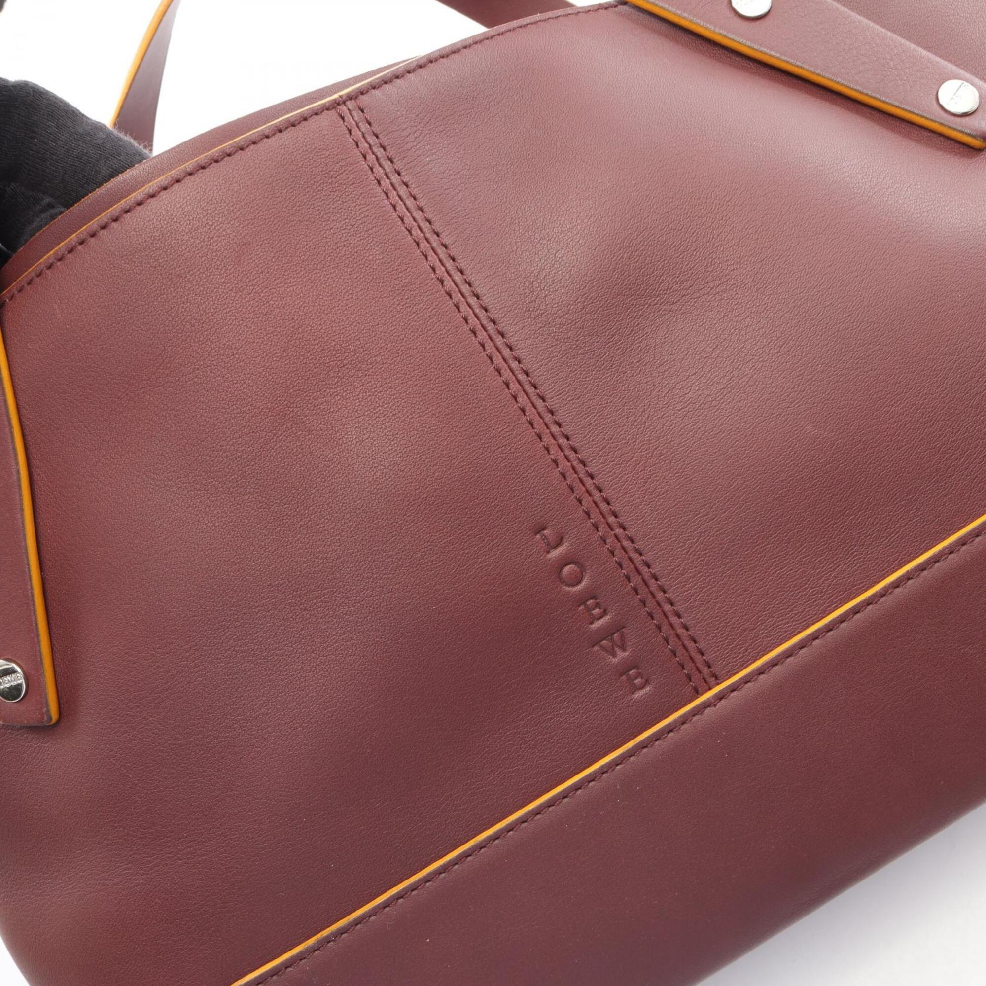 Loewe Bordeaux Leather Handbag (Pre-Owned)