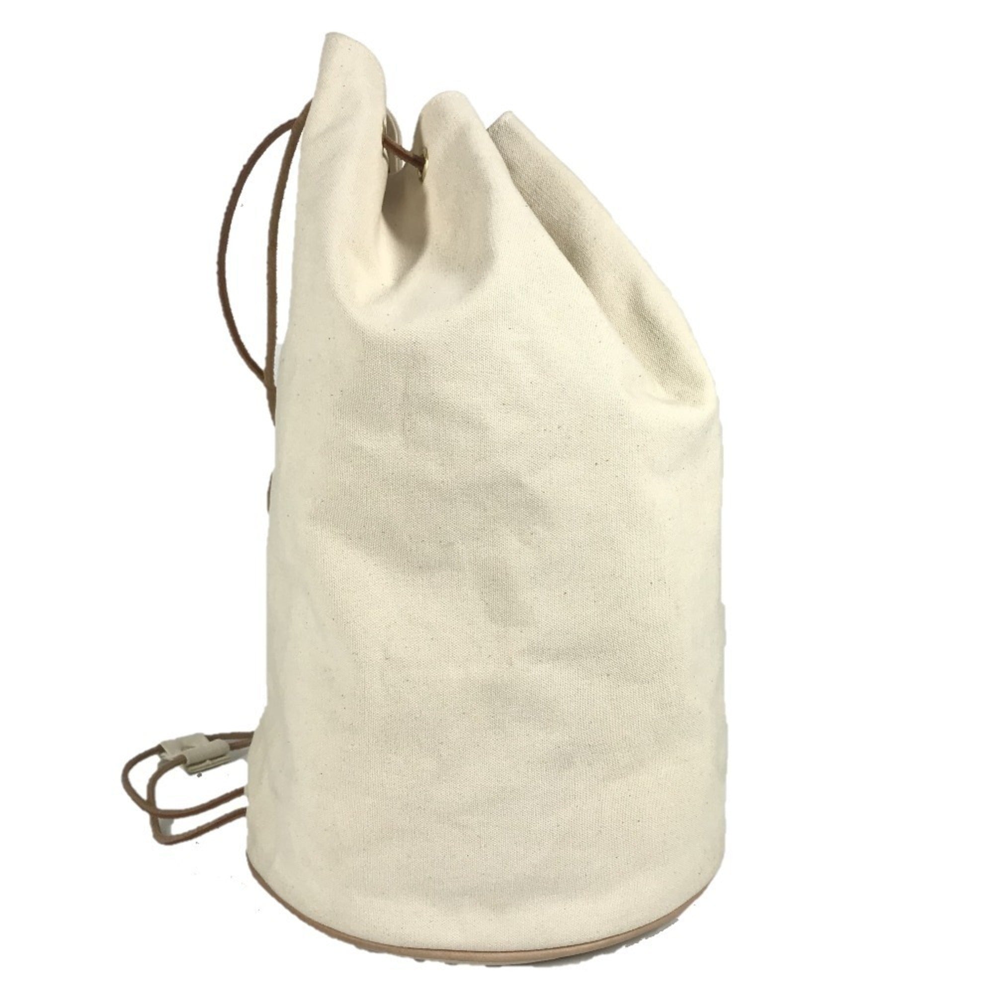 Hermes White Cotton Shoulder Bag (Pre-Owned)