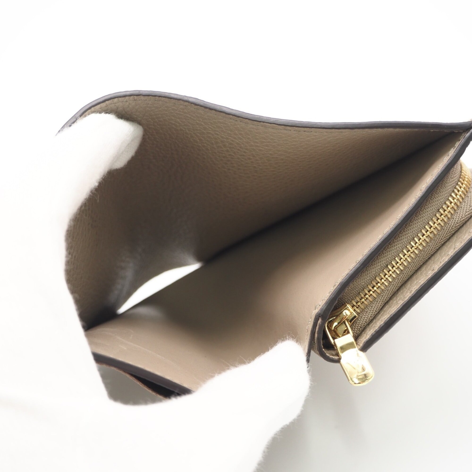 Louis Vuitton Empreinte Beige Leather Wallet (Bi-Fold) (Pre-Owned)