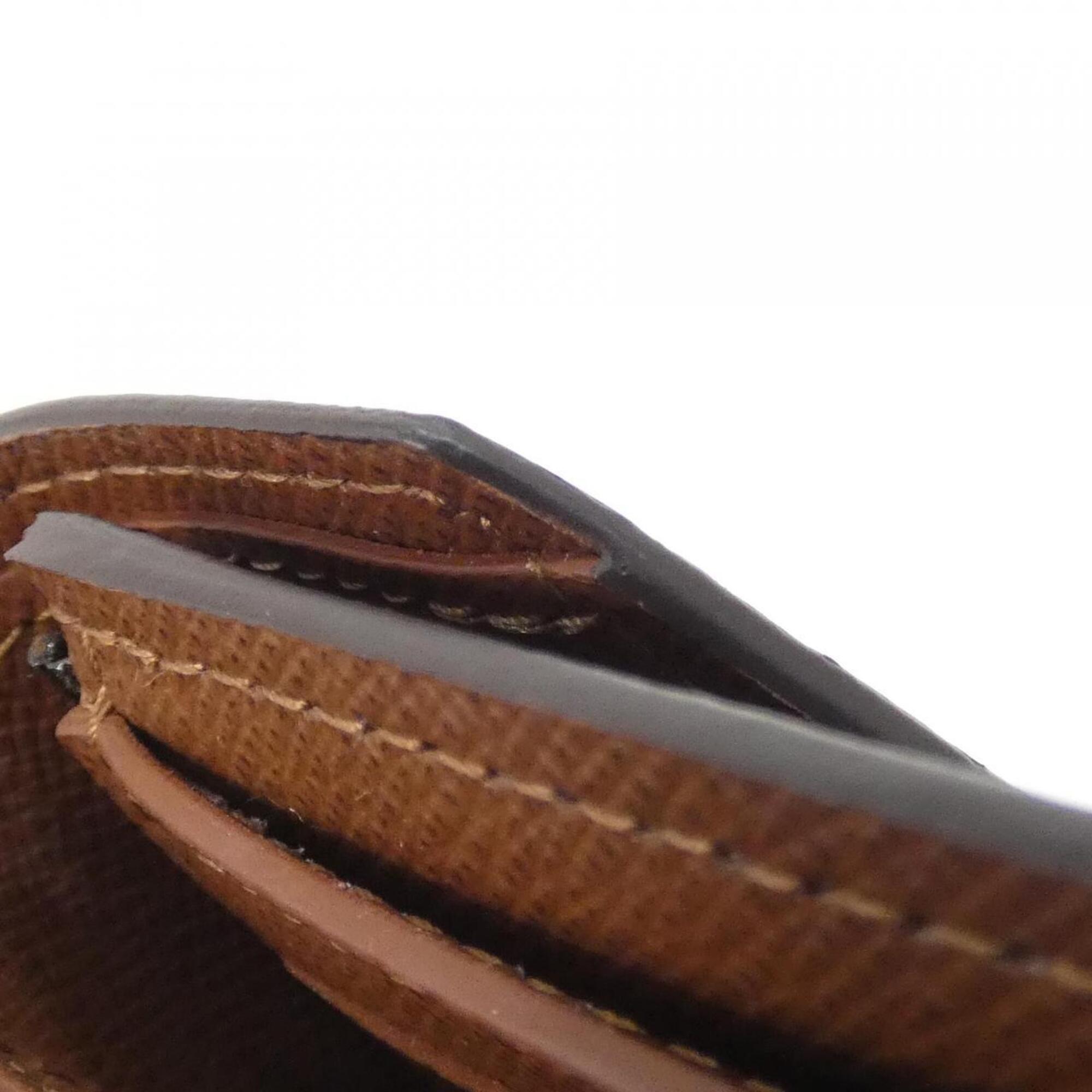 Louis Vuitton Monogram Marron Coated Canvas Wallet (Tri-Fold) (Pre-Owned)