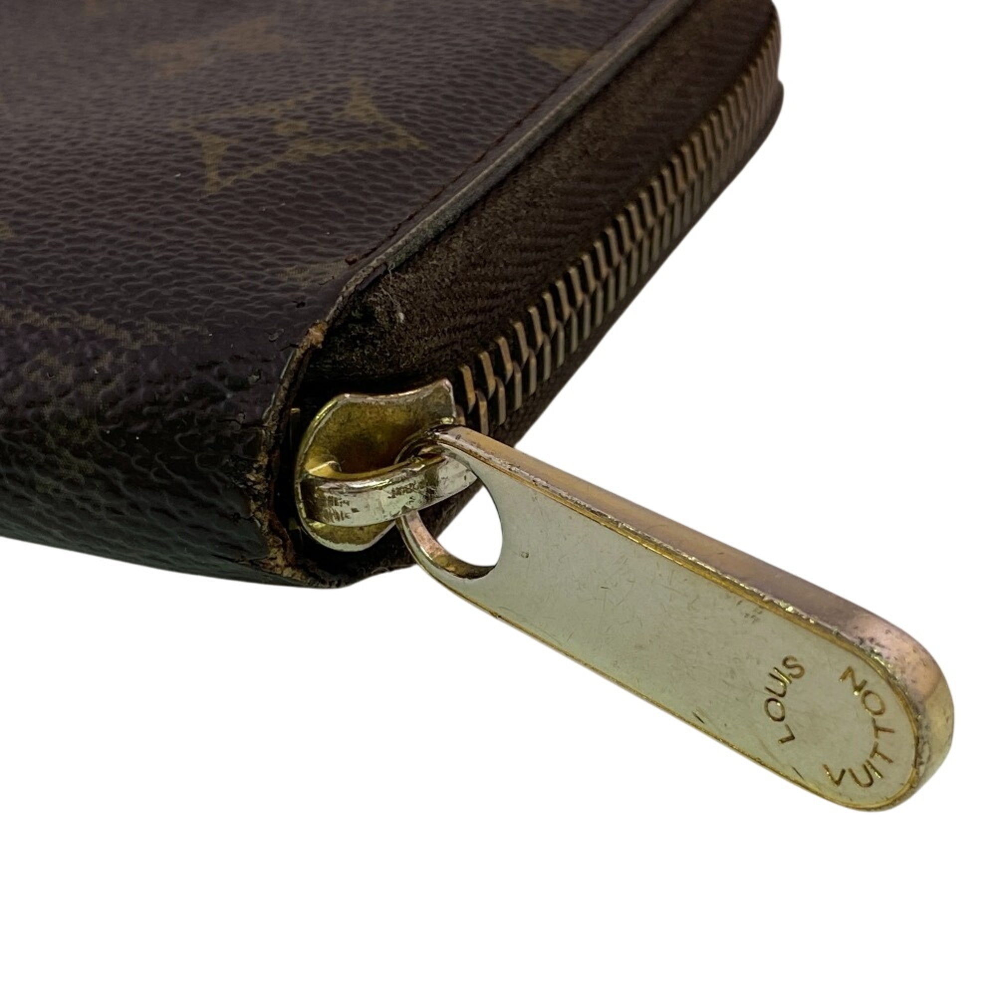Louis Vuitton Brown Leather Long Wallet (Bi-Fold) (Pre-Owned)