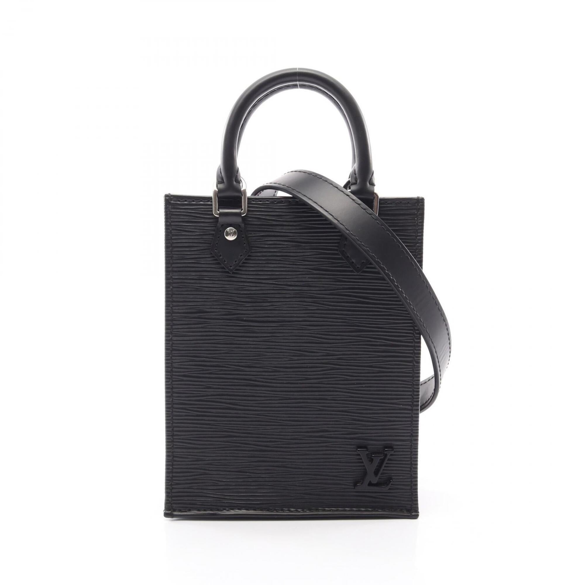 Louis Vuitton Black Noir Leather Handbag (Pre-Owned)