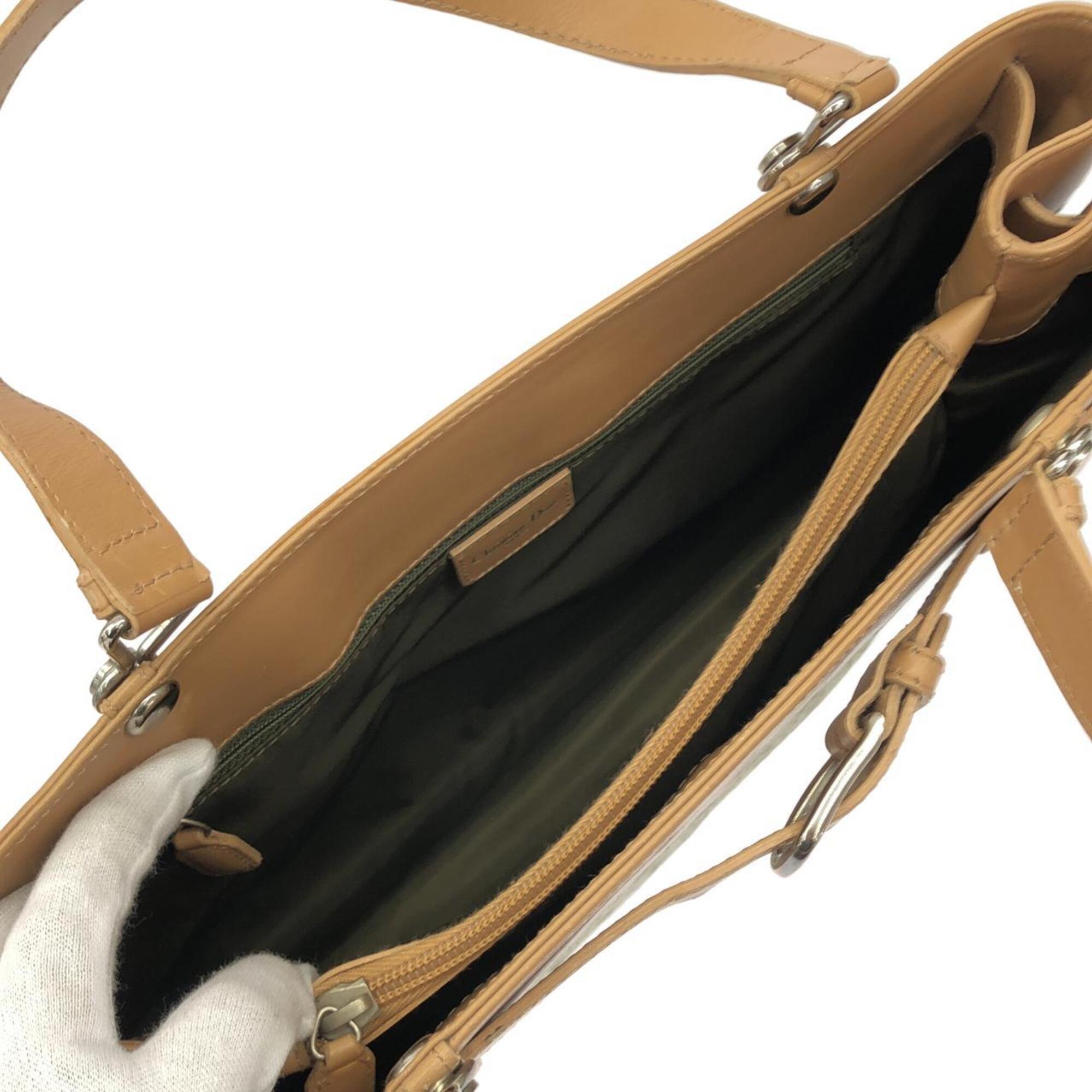 Christian Dior Green Canvas Leather Handbag (Pre-Owned)