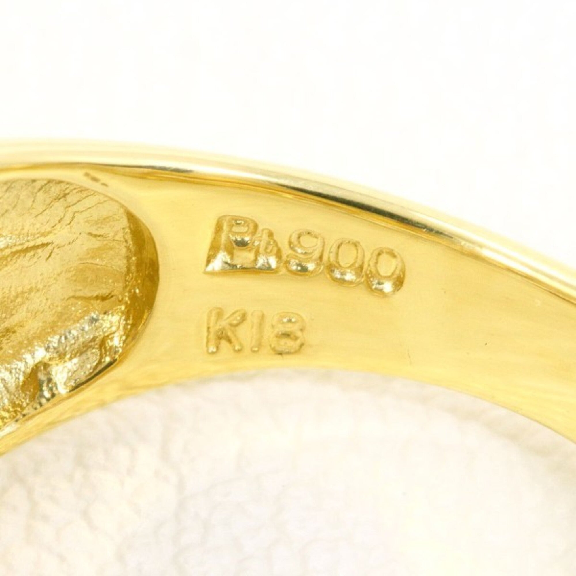 Unbranded Pink Gold Yellow Gold Platinum 900 Band Ring (Pre-Owned)