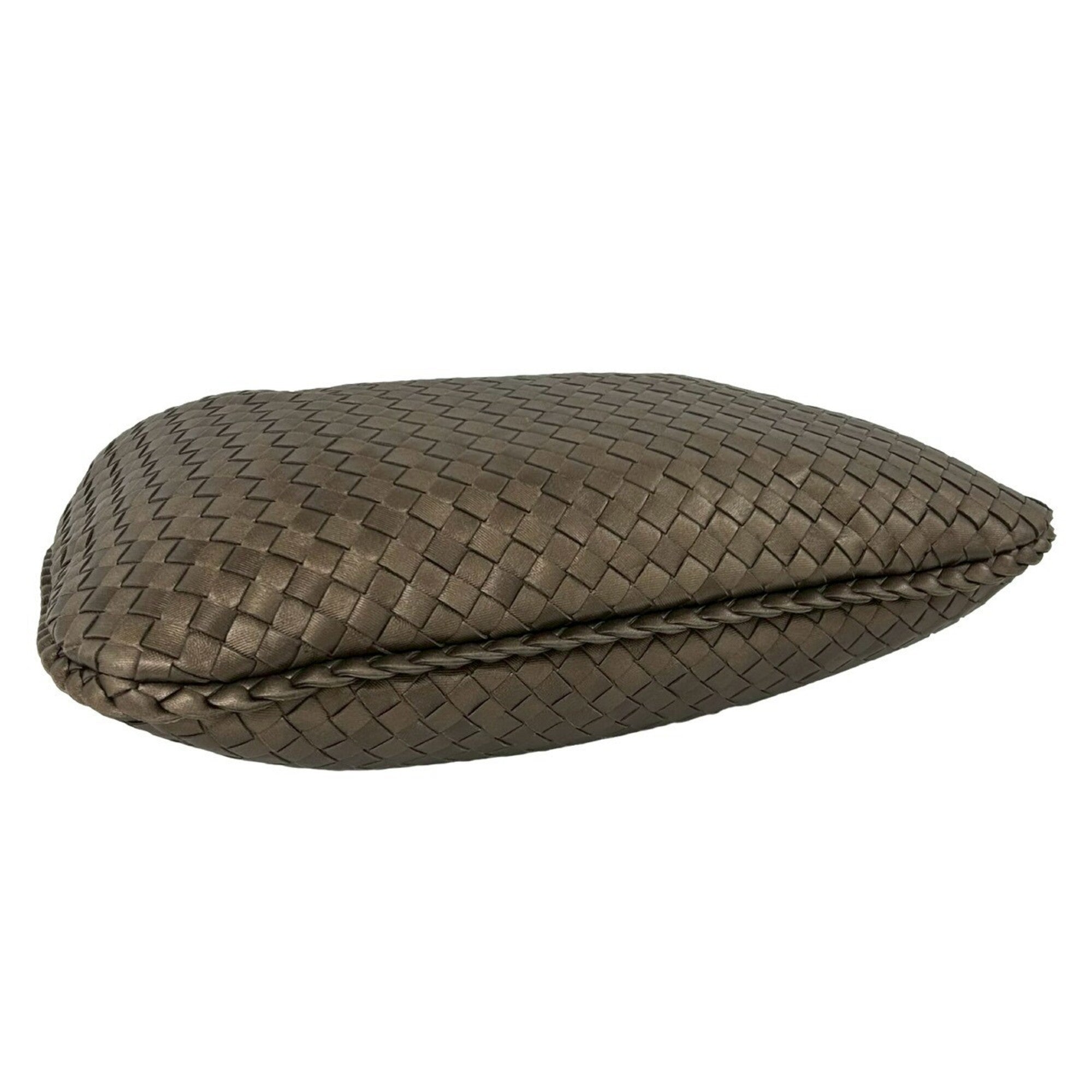 Bottega Veneta Brown Leather Handbag Shoulder Bag (Pre-Owned)