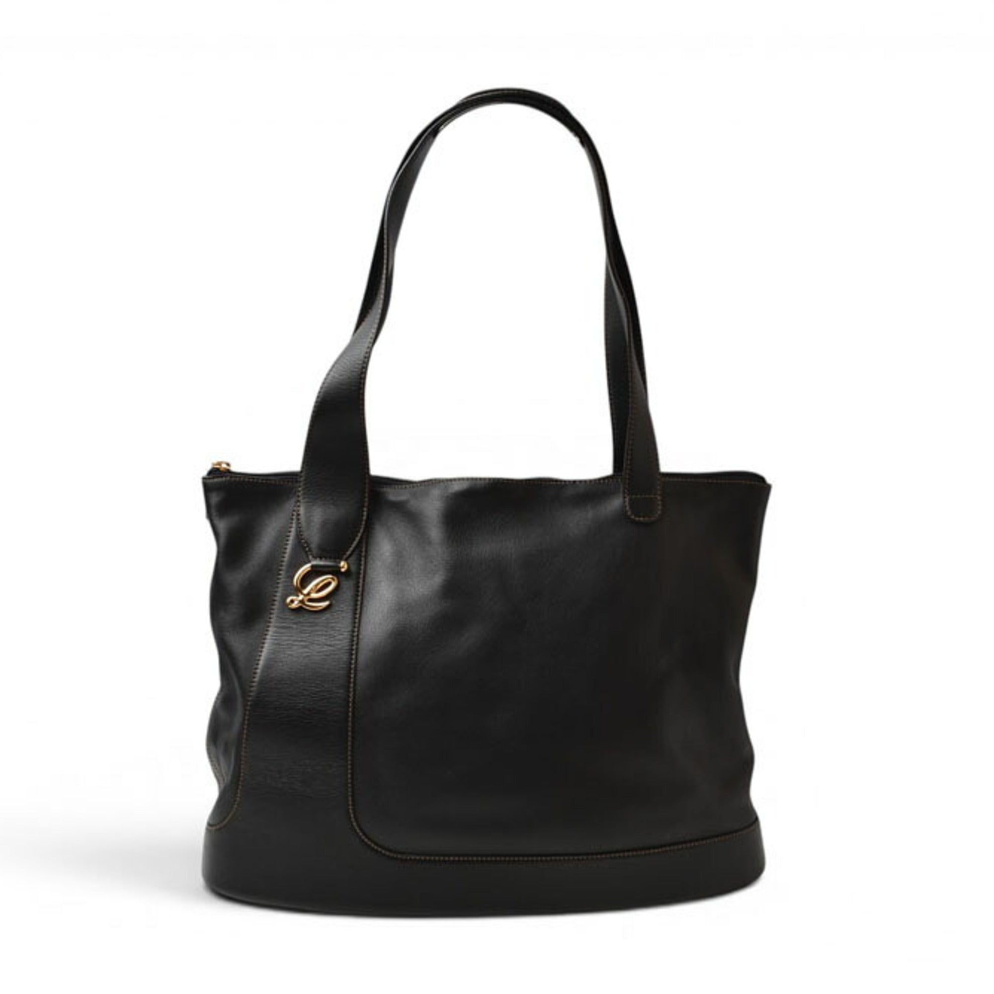 Loewe Dark Brown Leather Pouch Tote Bag (Pre-Owned)