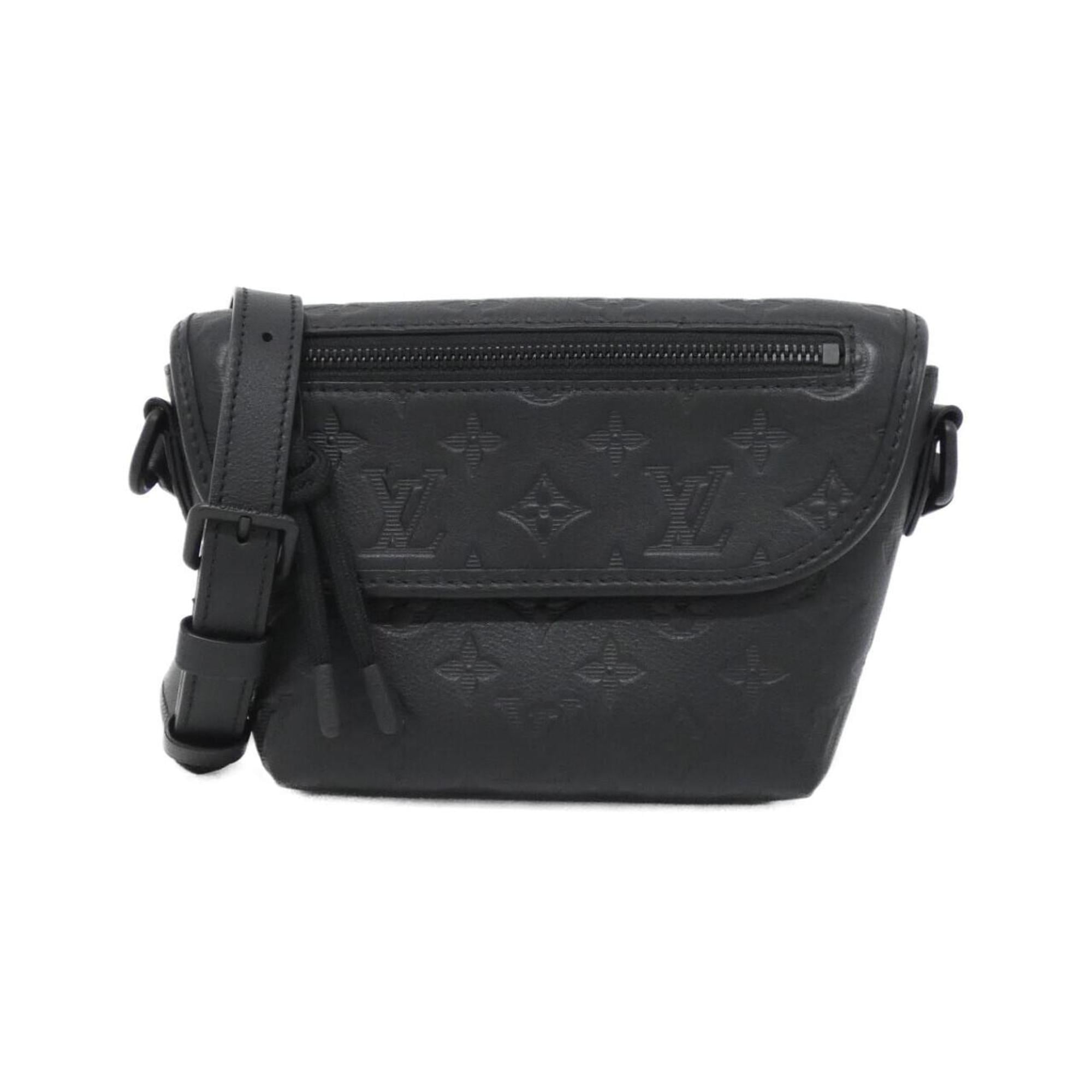 Louis Vuitton Black Leather Shoulder Bag (Pre-Owned)