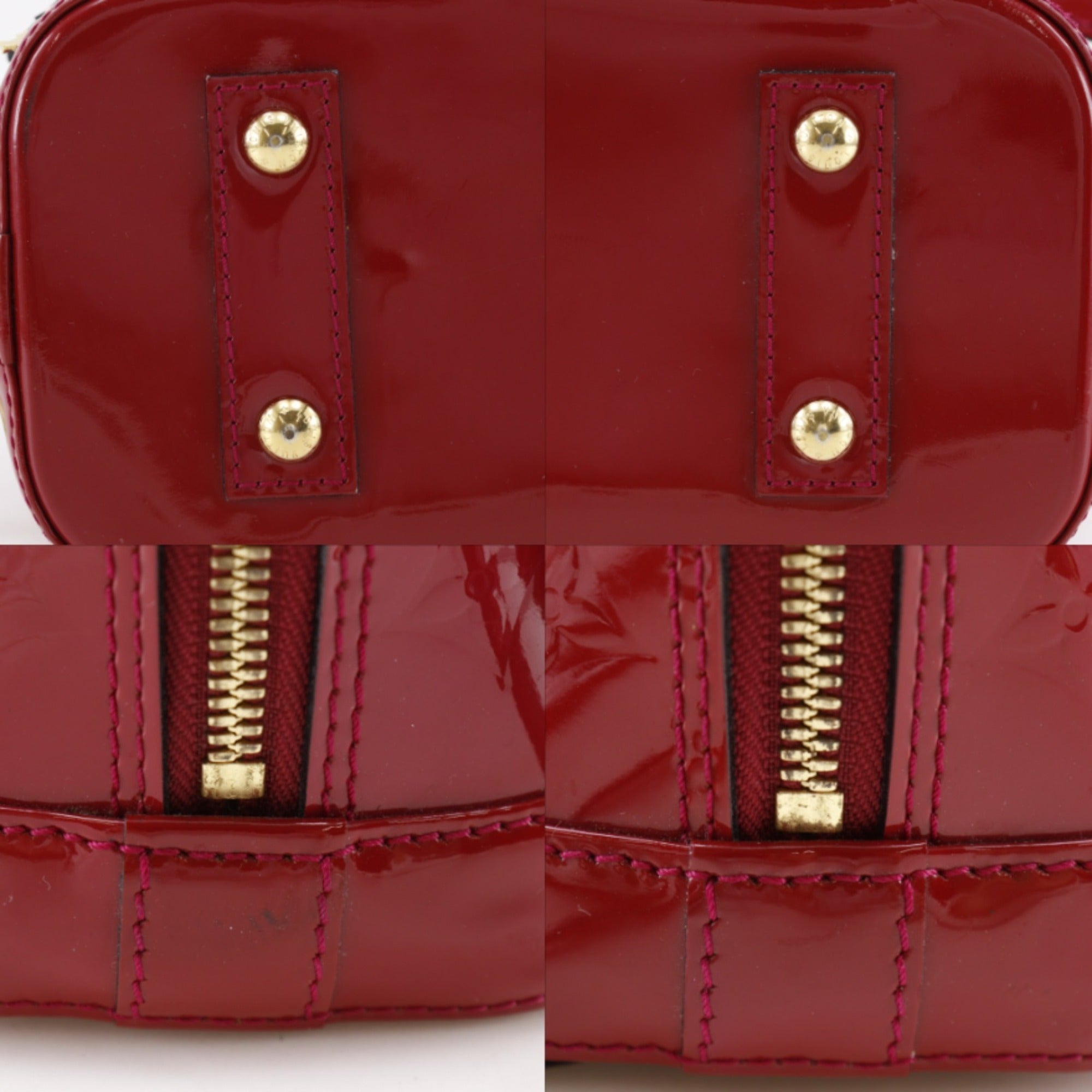 Louis Vuitton Pomme D'amour Red Color Monogram Vernis Handbag (Pre-Owned)