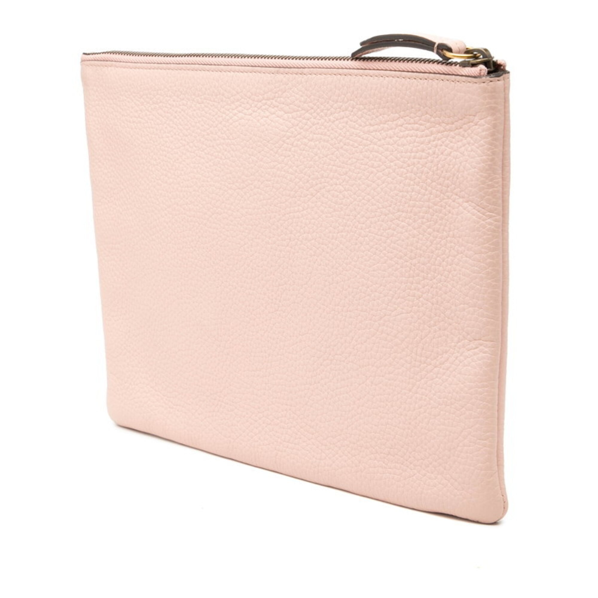 Gucci Pink Leather Clutch Bag (Pre-Owned)