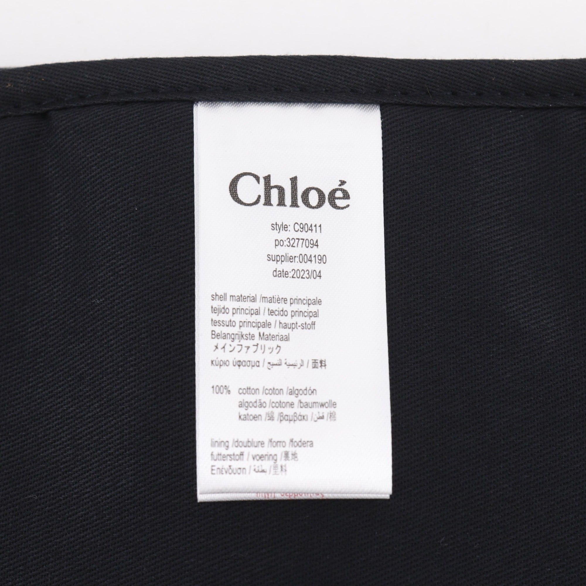Chloé Black Canvas Tote Bag (Pre-Owned)