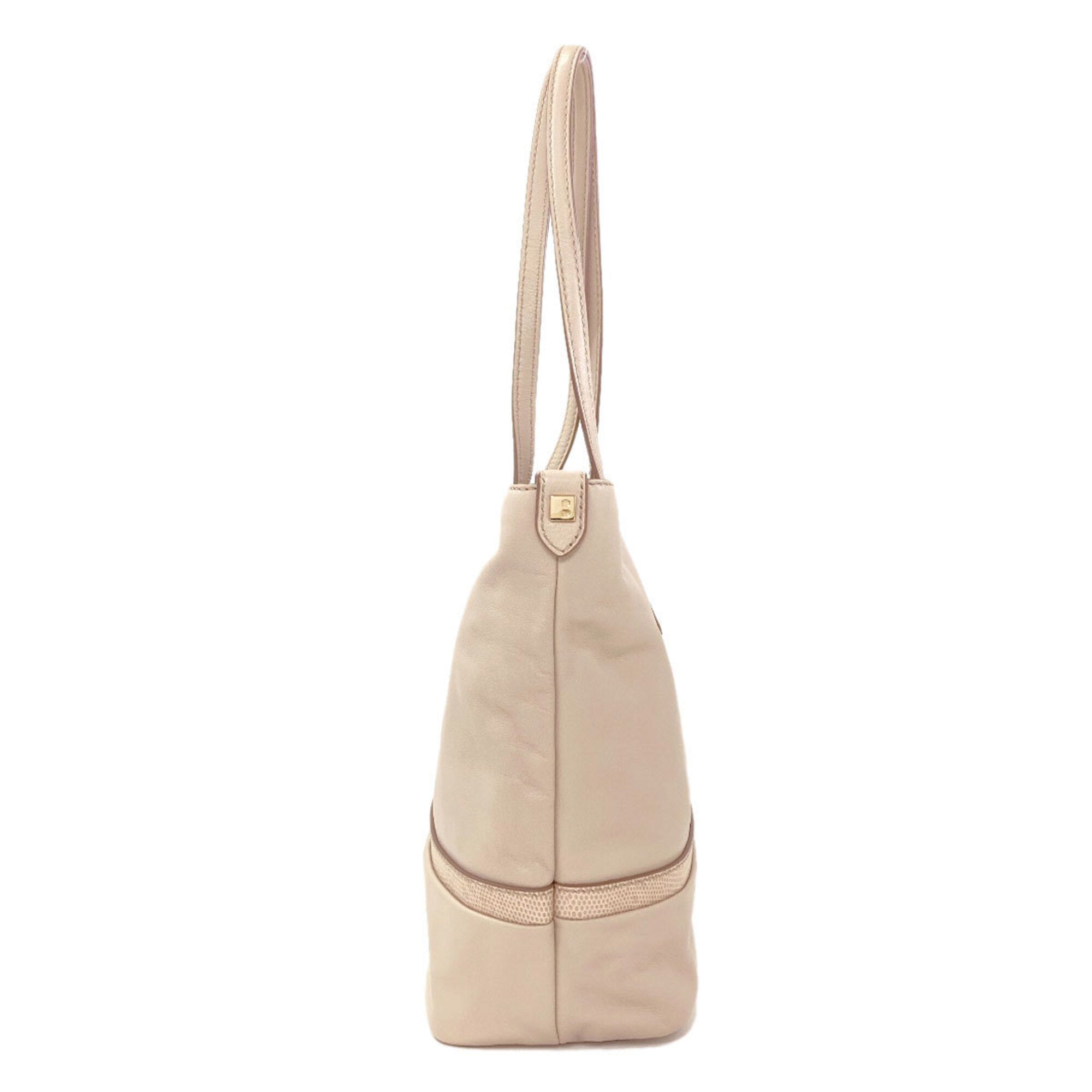 Bally Beige Leather Tote Bag (Pre-Owned)