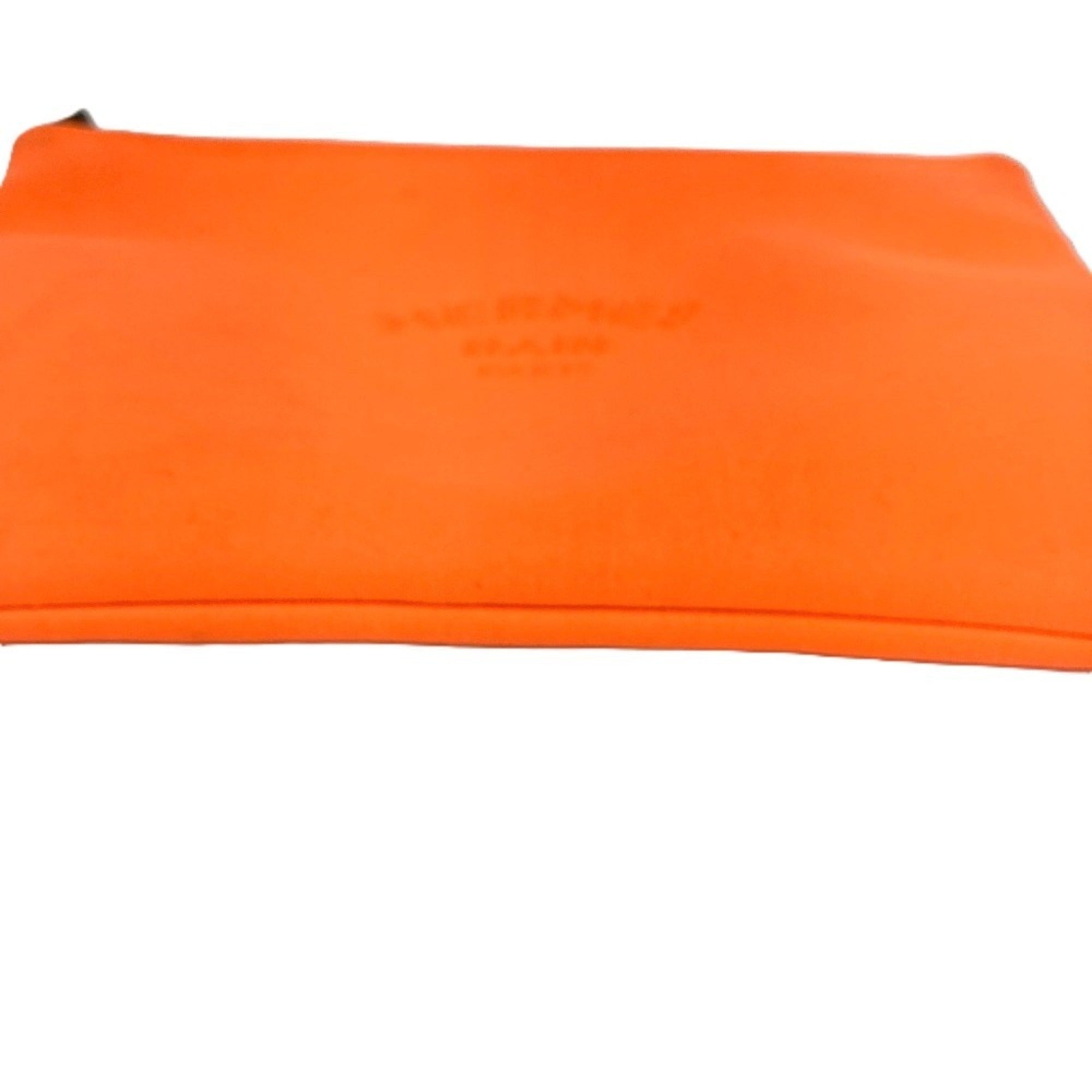 Hermes Orange Polyamide Clutch Bag Handbag Pouch (Pre-Owned)
