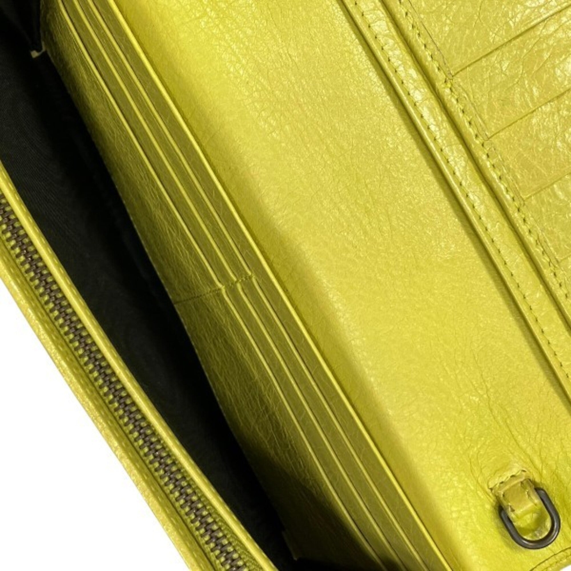 Balenciaga Yellow Leather Chain/Shoulder Wallet (Pre-Owned)