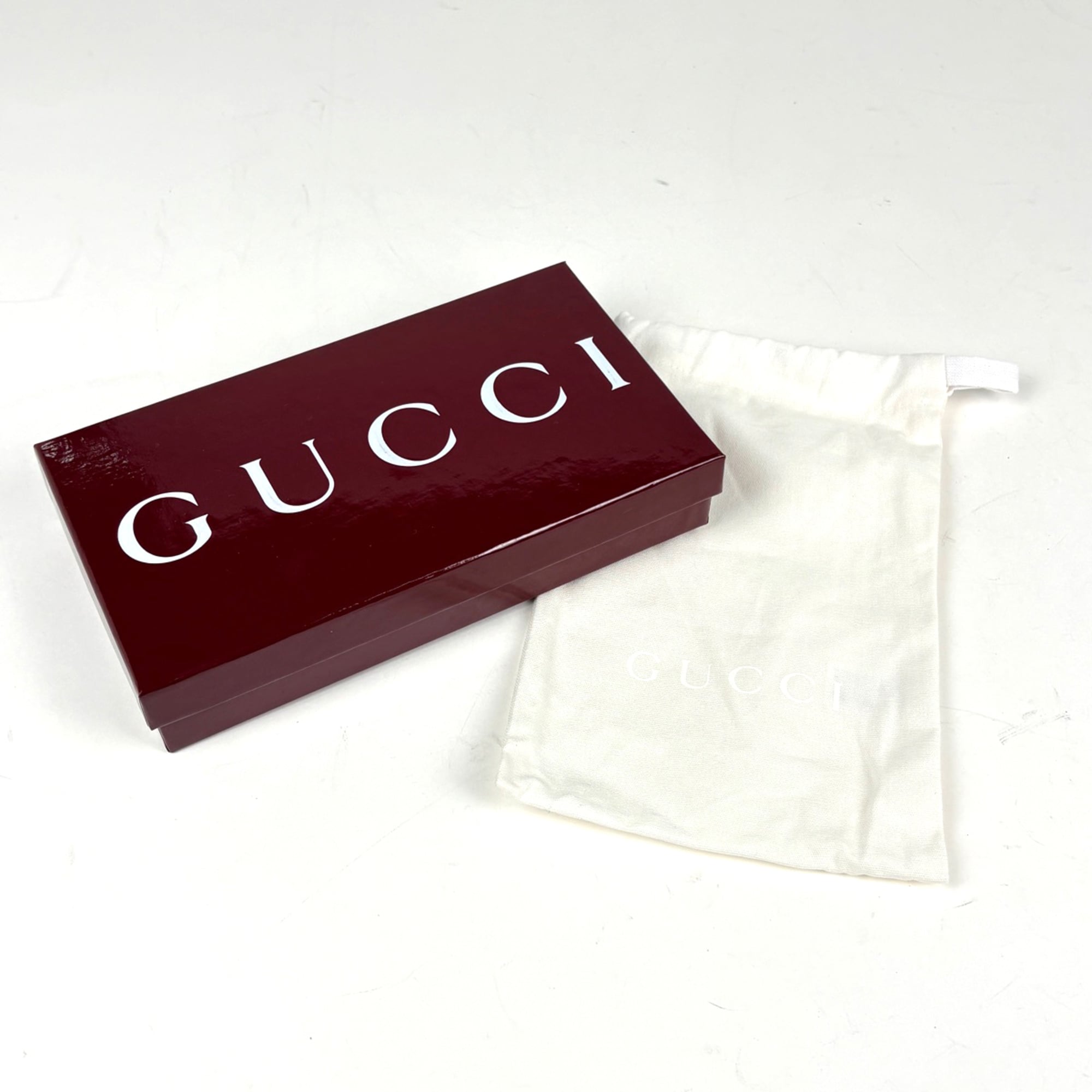 Gucci Blue Leather Long Wallet (Bi-Fold) (Pre-Owned)