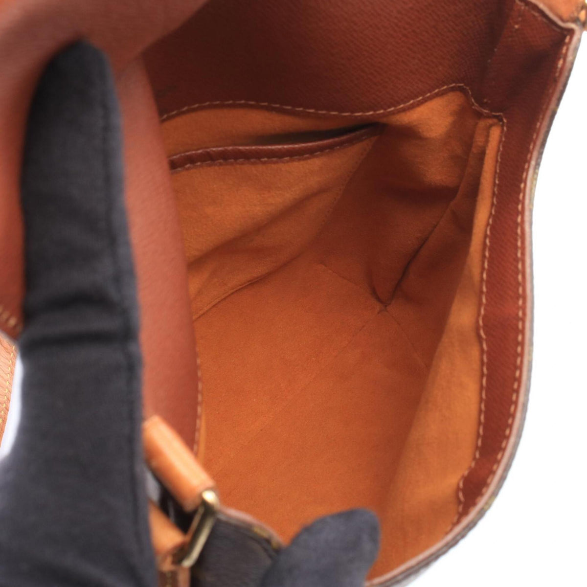 Louis Vuitton Brown Coated Canvas Leather Handbag Shoulder Bag (Pre-Owned)