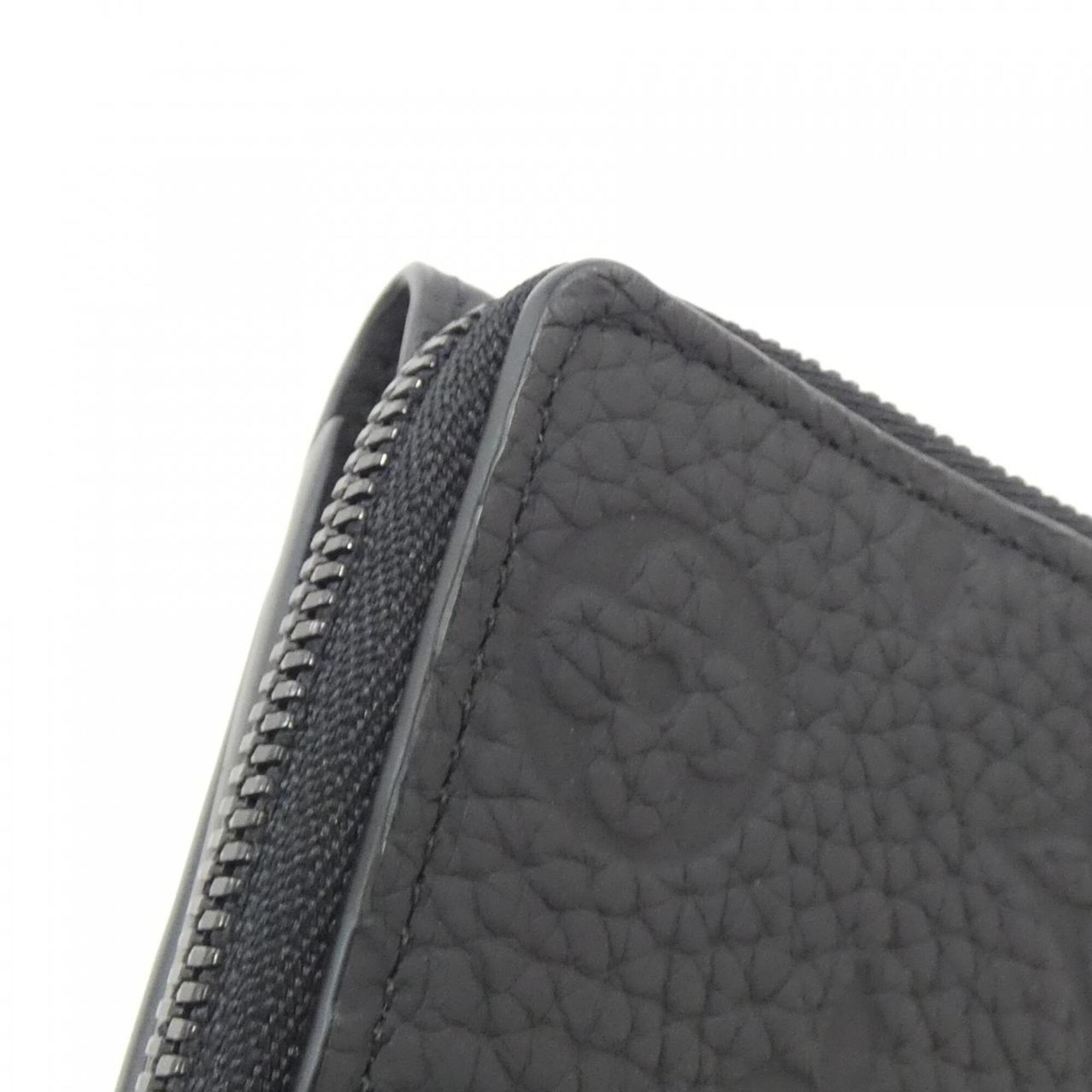 Louis Vuitton Black Leather Wallet (Tri-Fold) (Pre-Owned)
