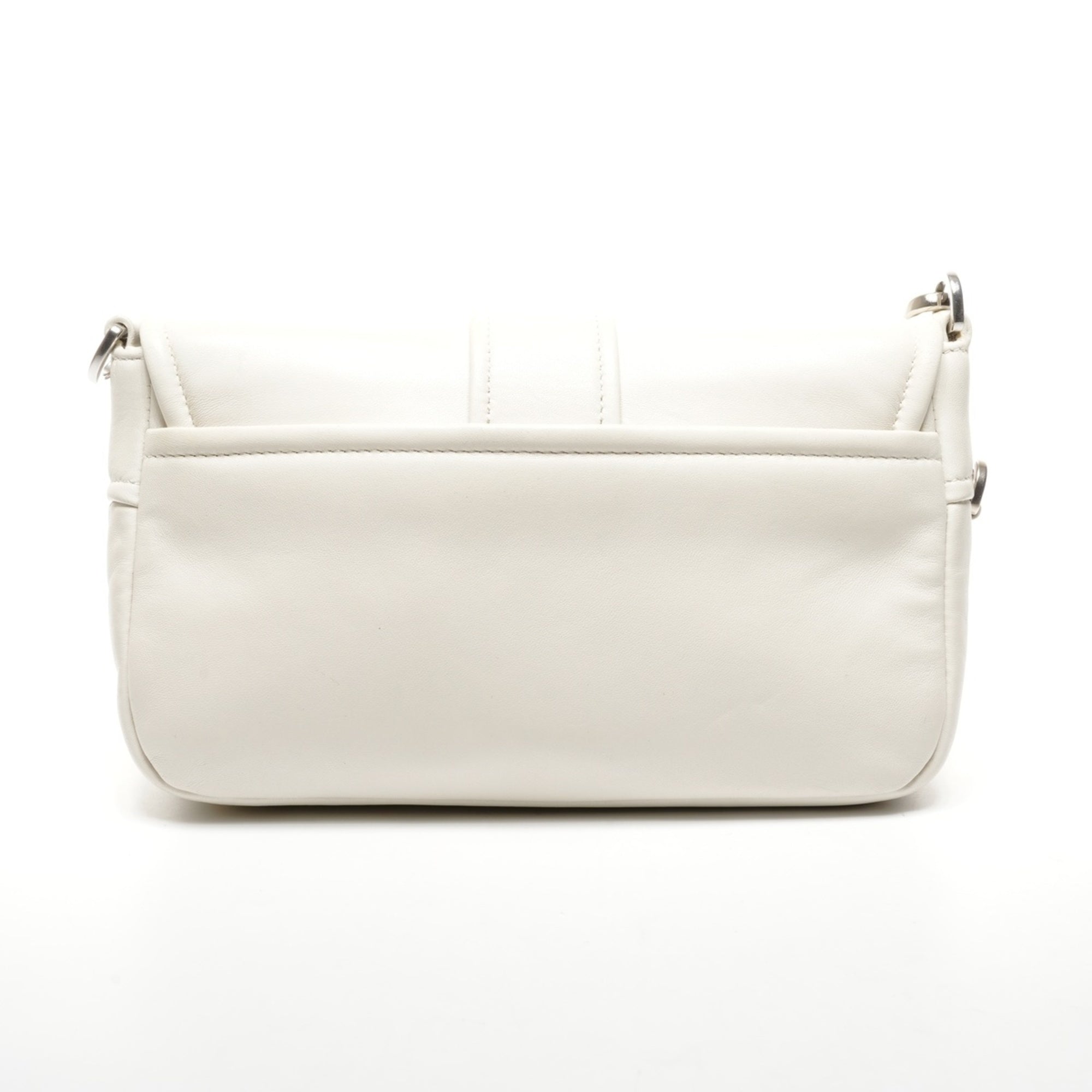 Prada White Nappa Leather Shoulder Bag (Pre-Owned)