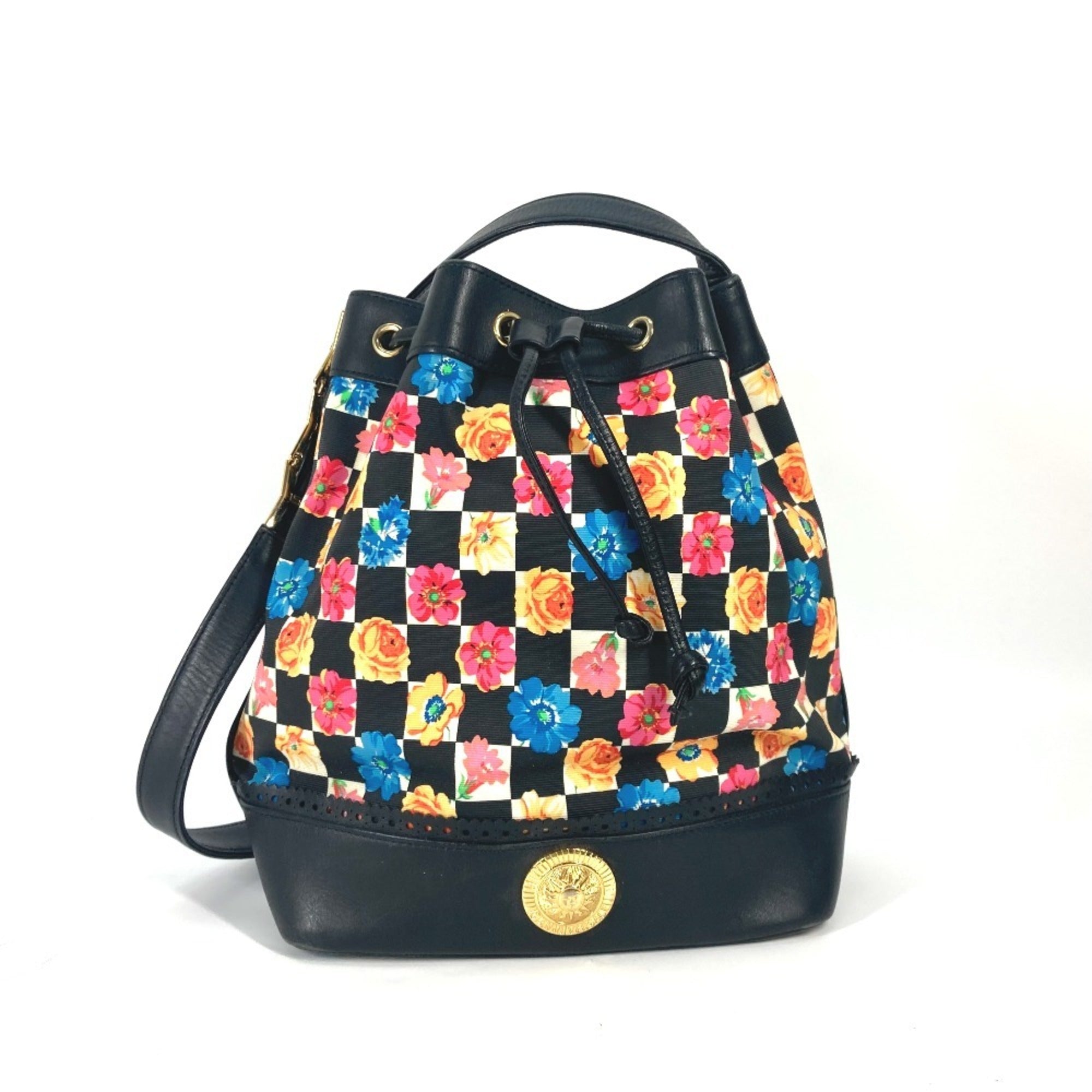 Versace Black Multi-Color Pvc Shoulder Bag (Pre-Owned)